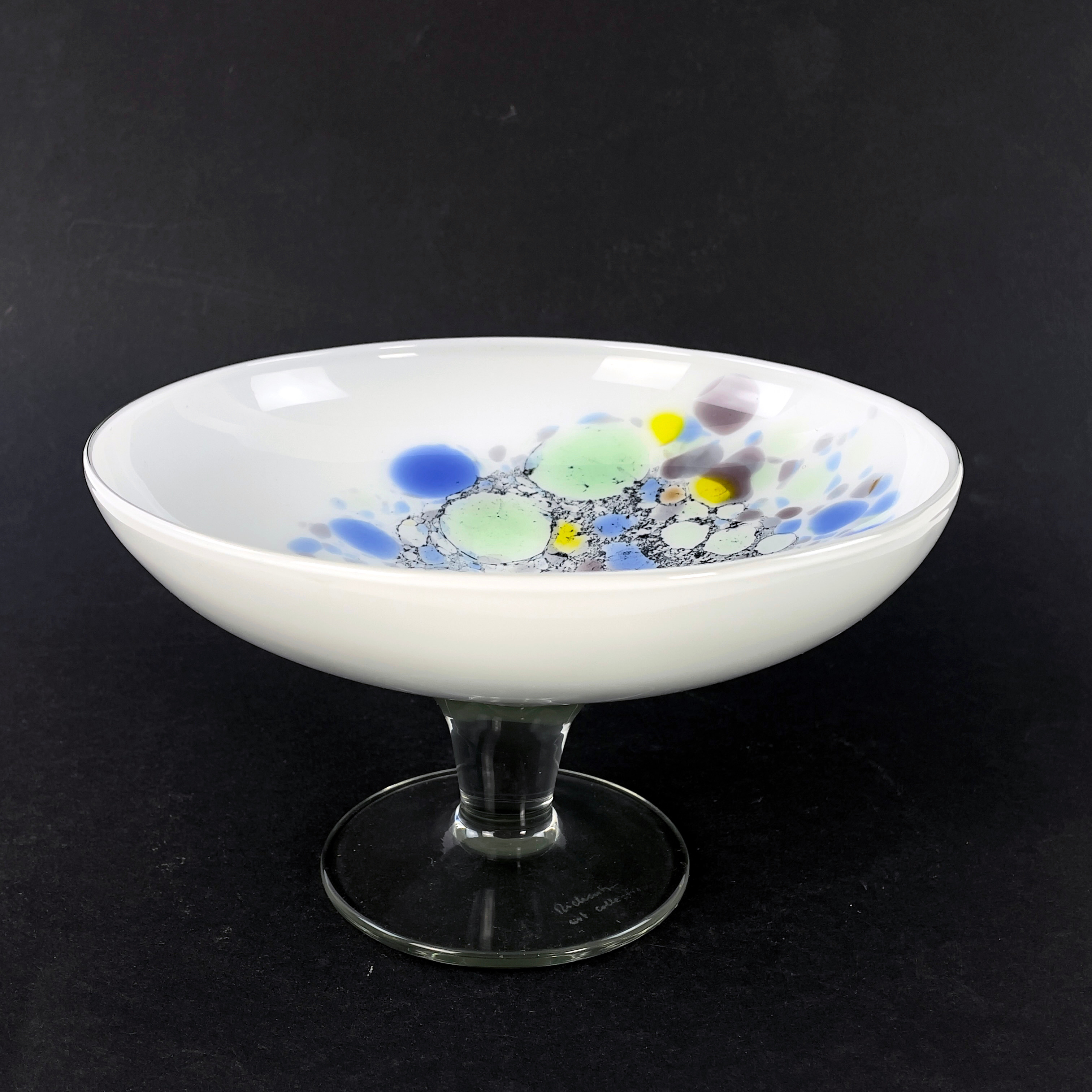 HANS JÜRGEN RICHARTZ. Skål på fot, glas, Richartz Art Collection, Tyskland, signerad.