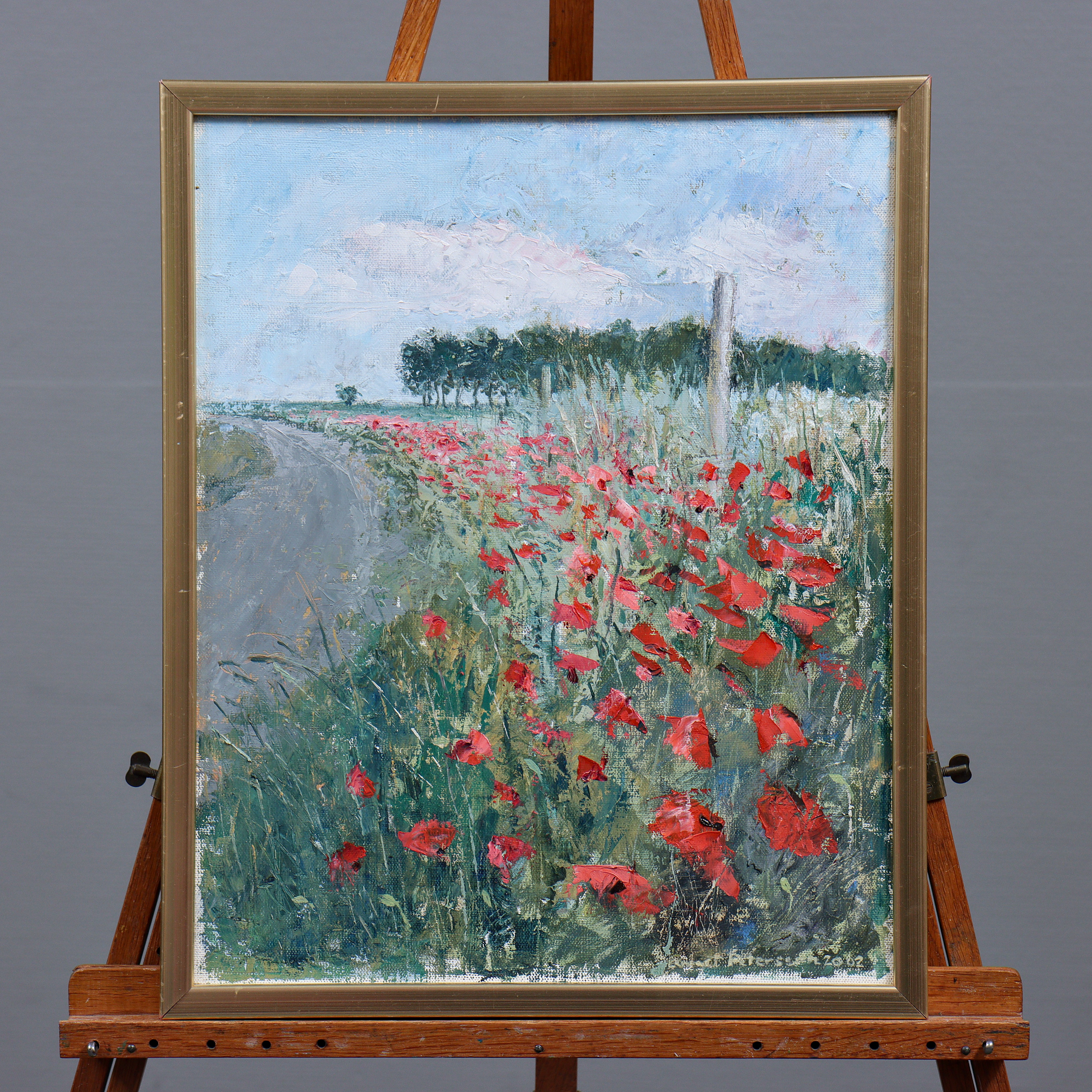 LENNART PETERSSON (f. 1929) "VALLMON" OLJA PÅ DUK, SIGNERAD, ÖLAND.