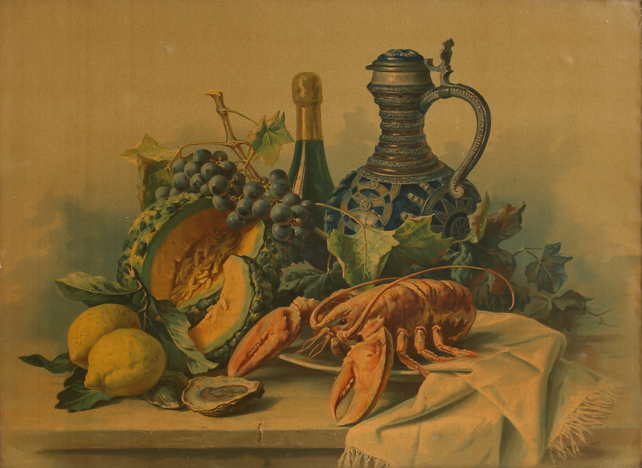 REPRODUKTION, oljetryck, stilleben.