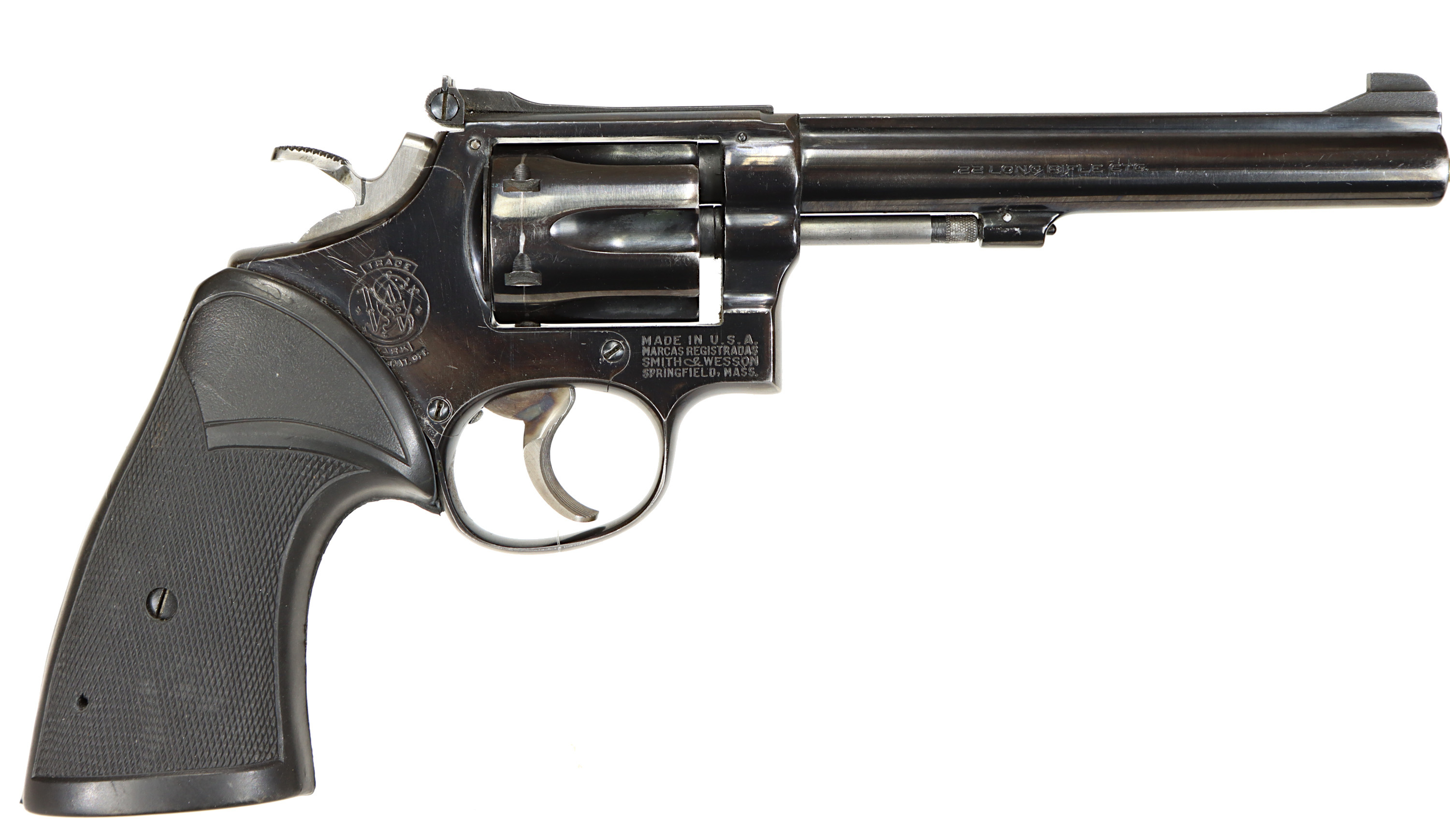 REVOLVER, fabrikat Smith & Wesson, modell 18-2, kaliber .22lr, tillv.nr K704583, se-nr SE137593.