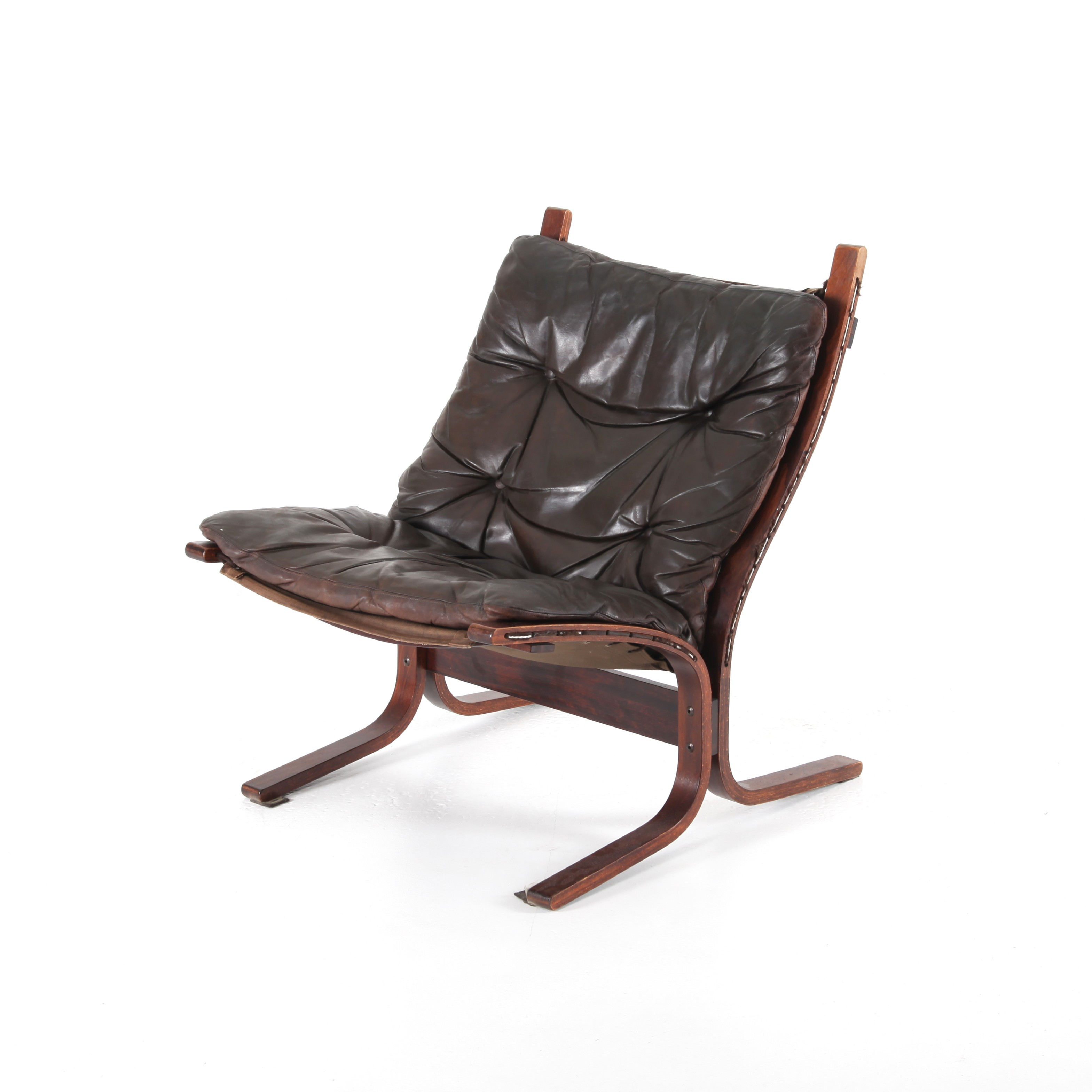 INGMAR RELLING. 1920-2002. Fåtölj, "Siesta", skinn, 1900-talets andra hälft.