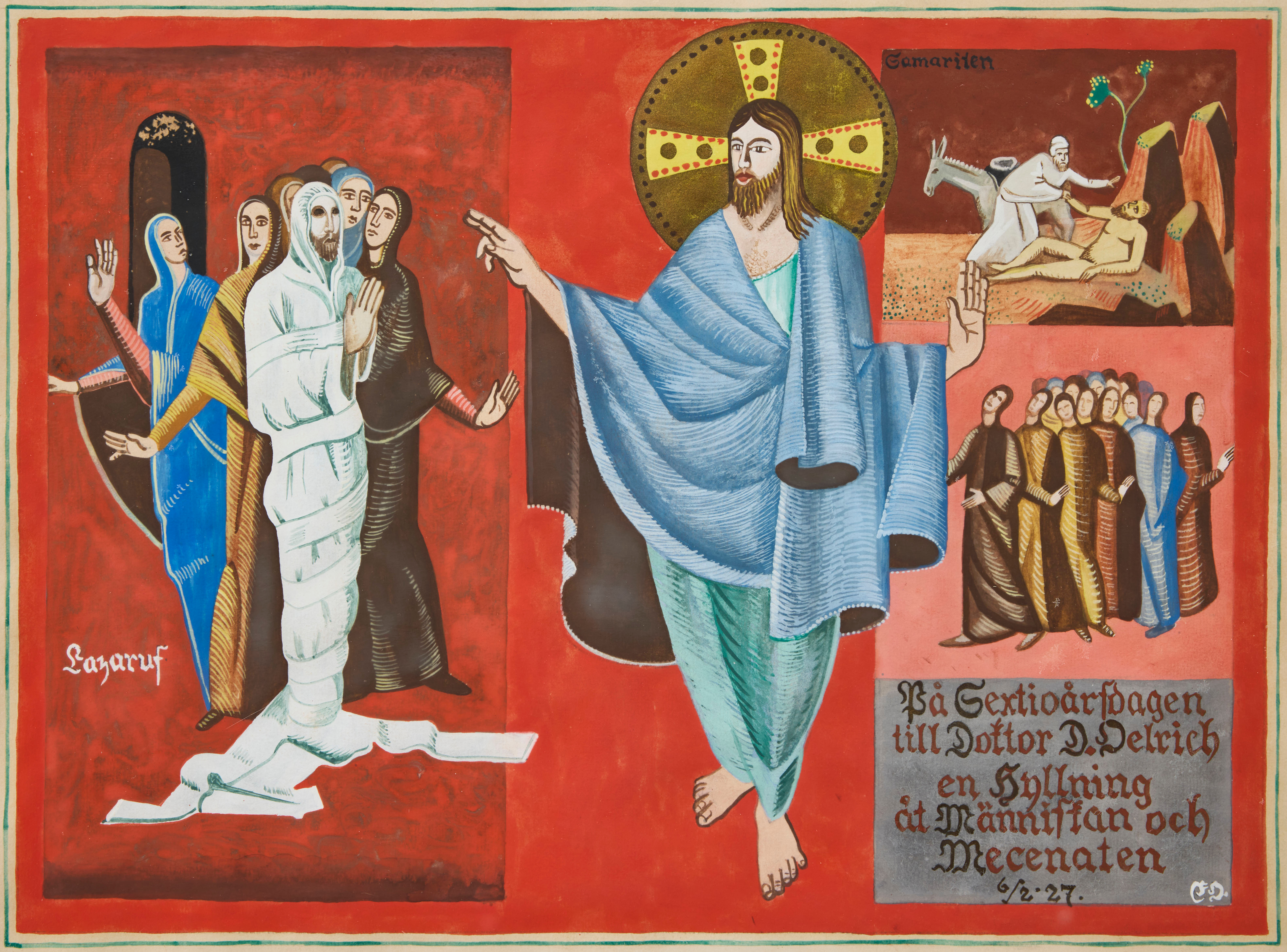 ERIK OLSON. "På sextioårsdagen till doktor D. Oelrich en hyllning åt människan och mecenaten".