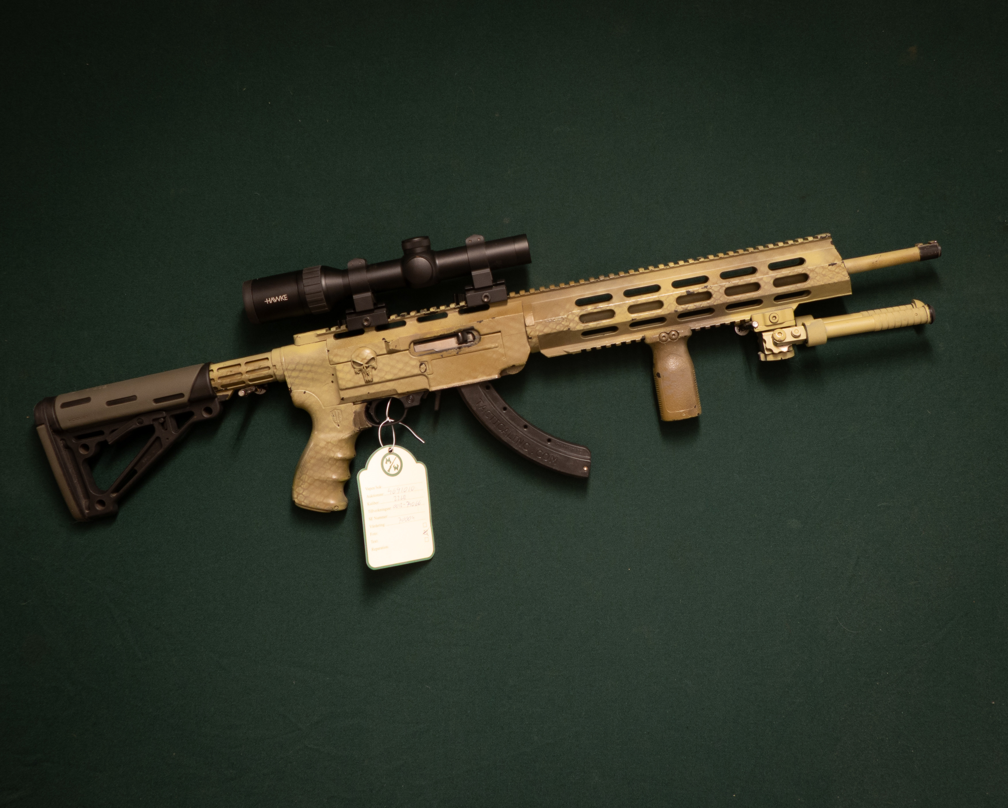 Ruger 1022 Custom Kaliber 22lr. Tillv.nr. 0012-74066 SE2937676.