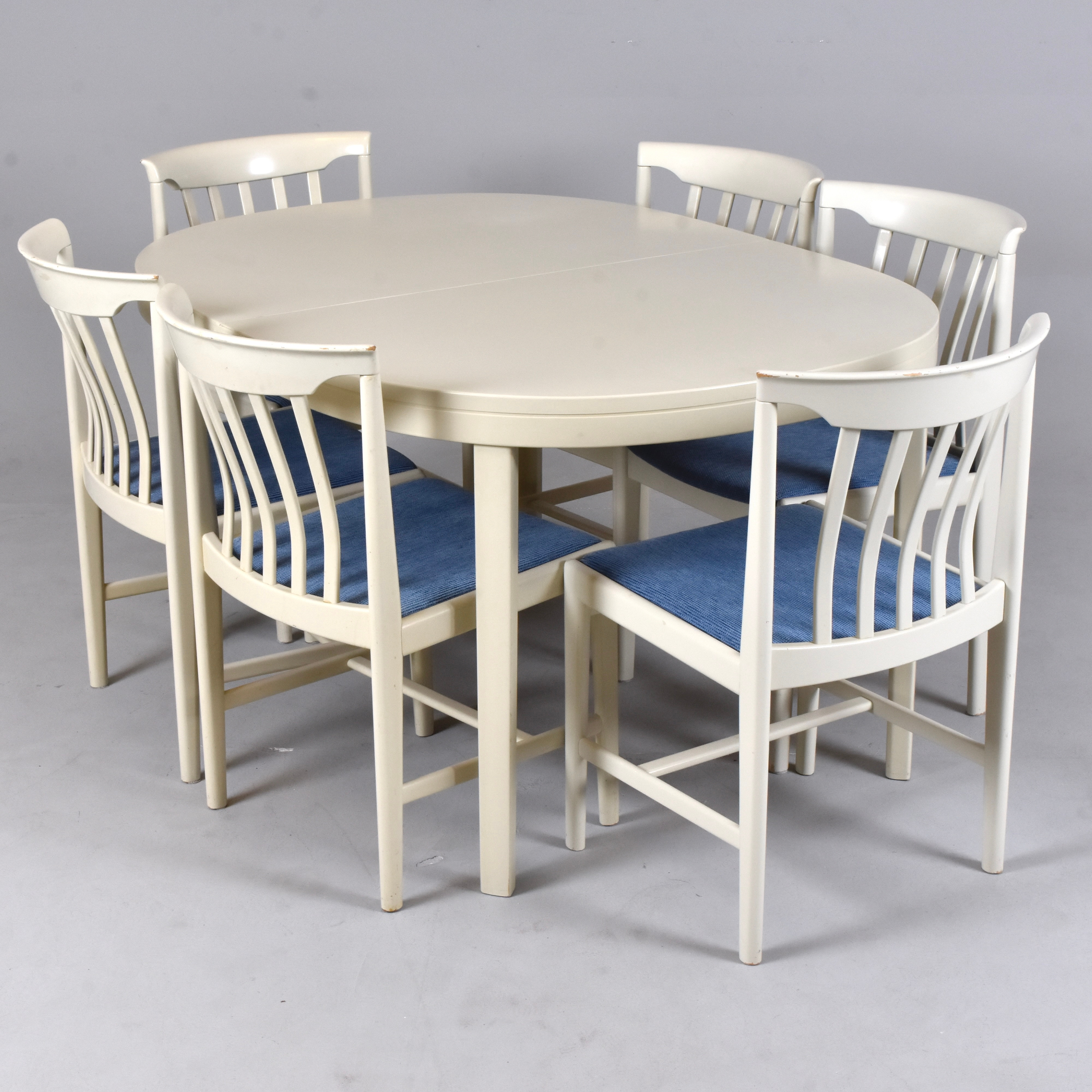 SVEN ENGSTRÖM & GUNNAR MYRSTRAND. Matgrupp, 7 delar, "Pagod", Skaraborgs Möbelindustri.