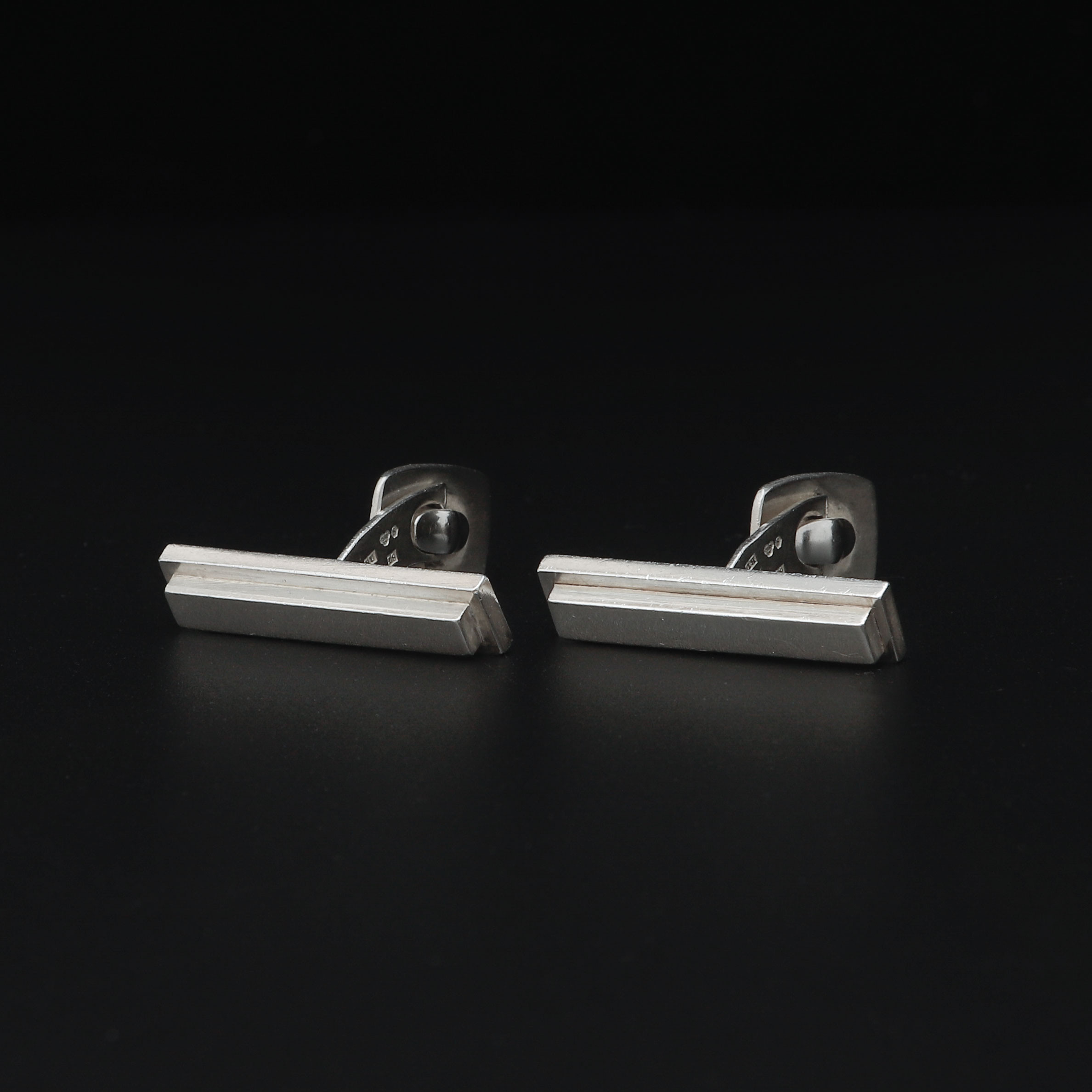 REY URBAN. Manschettknappar, ett par, silver, Stockholm, 1961.