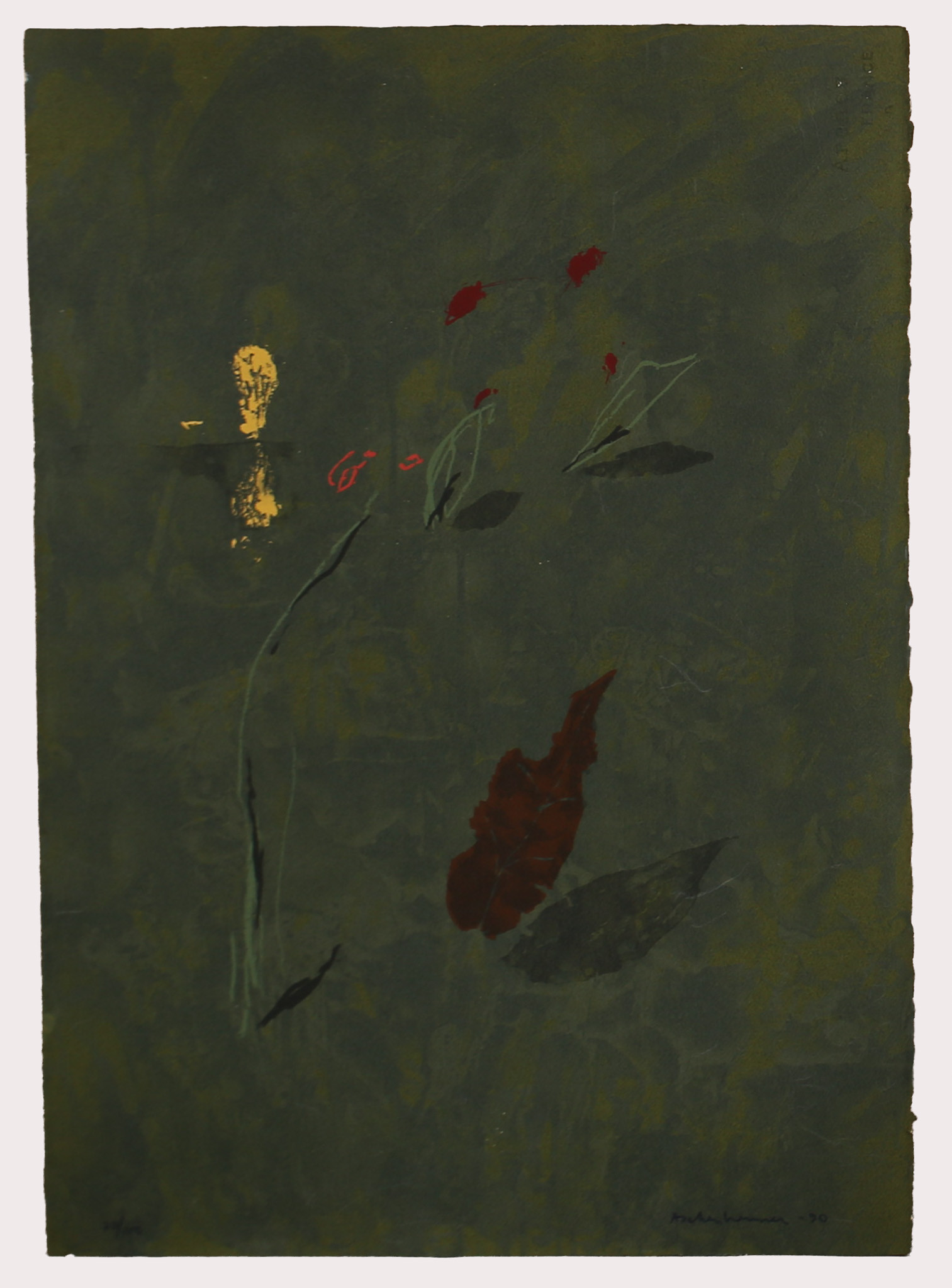 LENNART ASCHENBRENNER. Färglitografi, komposition, numrerad 70/150, signerad, daterad 1990.