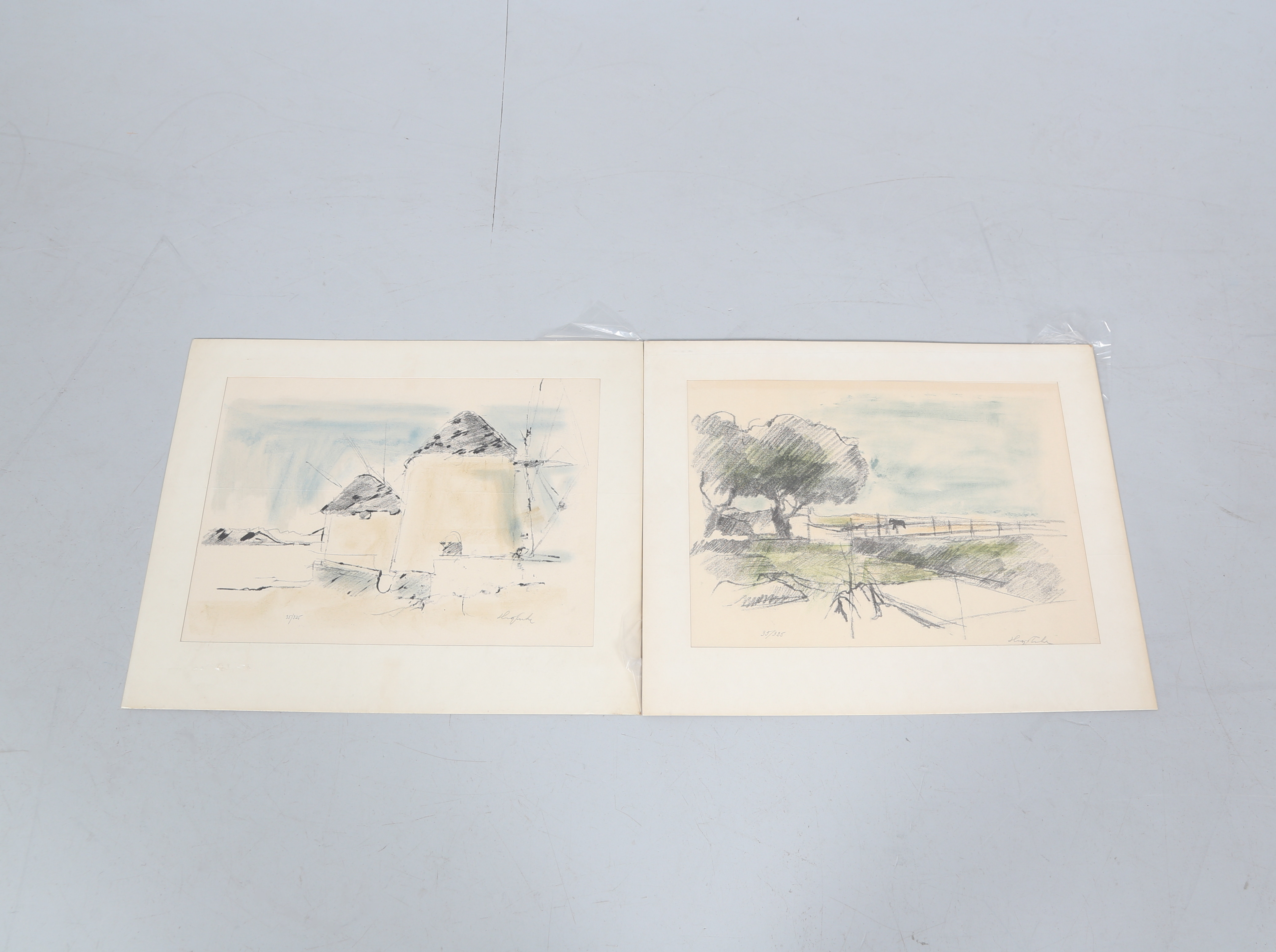 HUGO ZUHR. FÄRGLITOGRAFIER, 2 st, signerade.