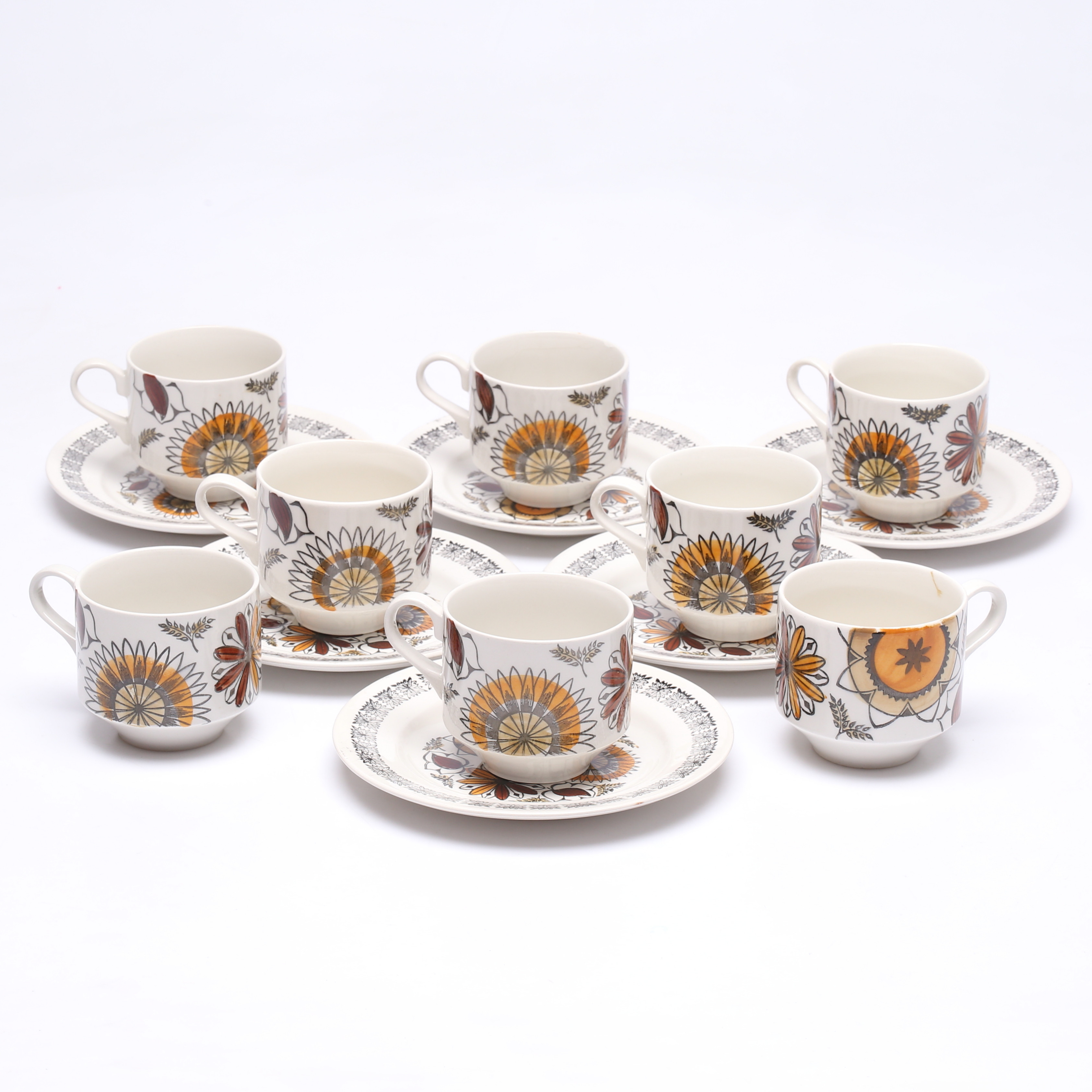 KATHIE WINKLE. kaffeservis, porslin, "Calypso", Broadhurst of Staffordshire, England.