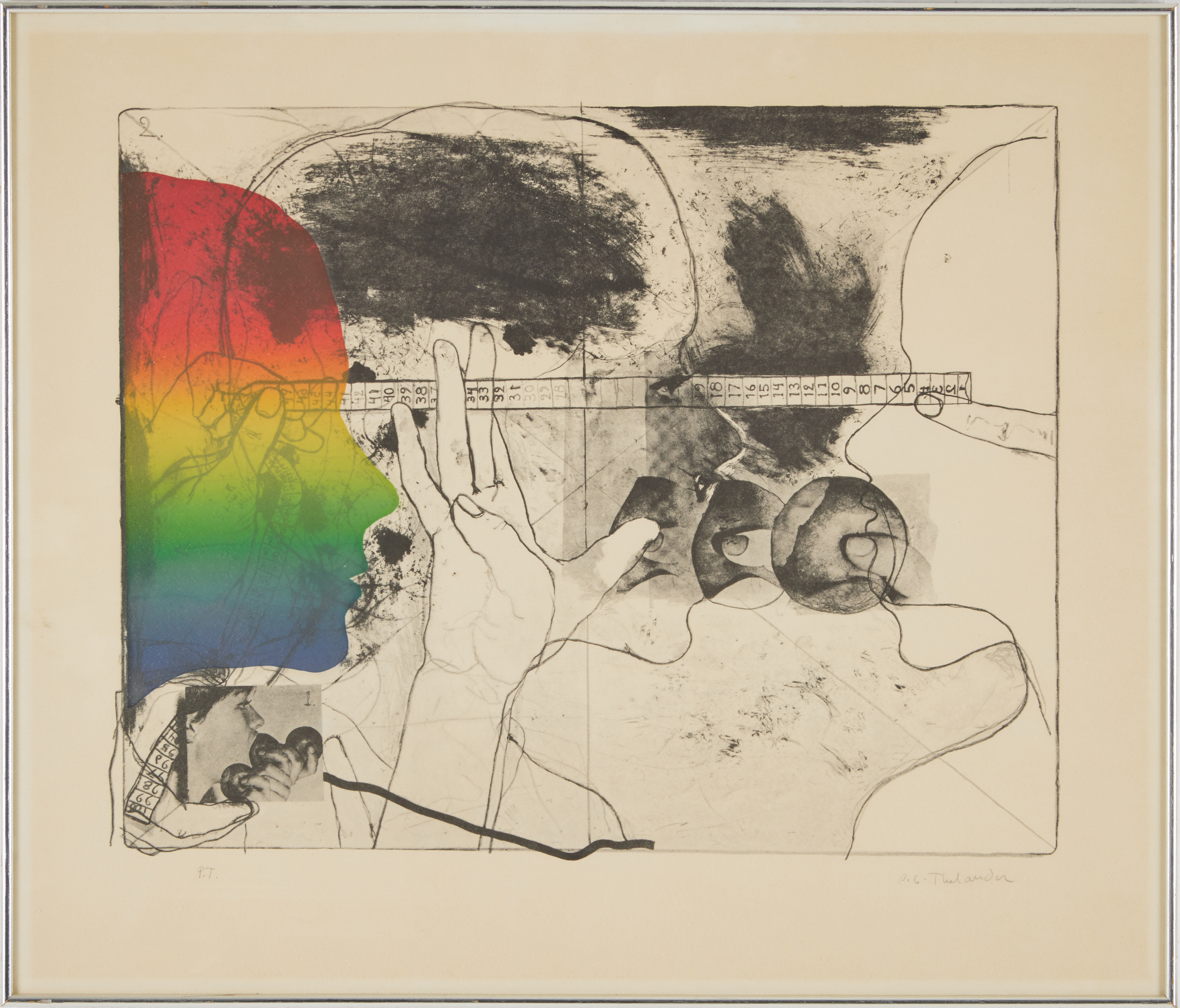PÄR GUNNAR THELANDER (FÖDD 1936). "Film", färgetsning, 1968.