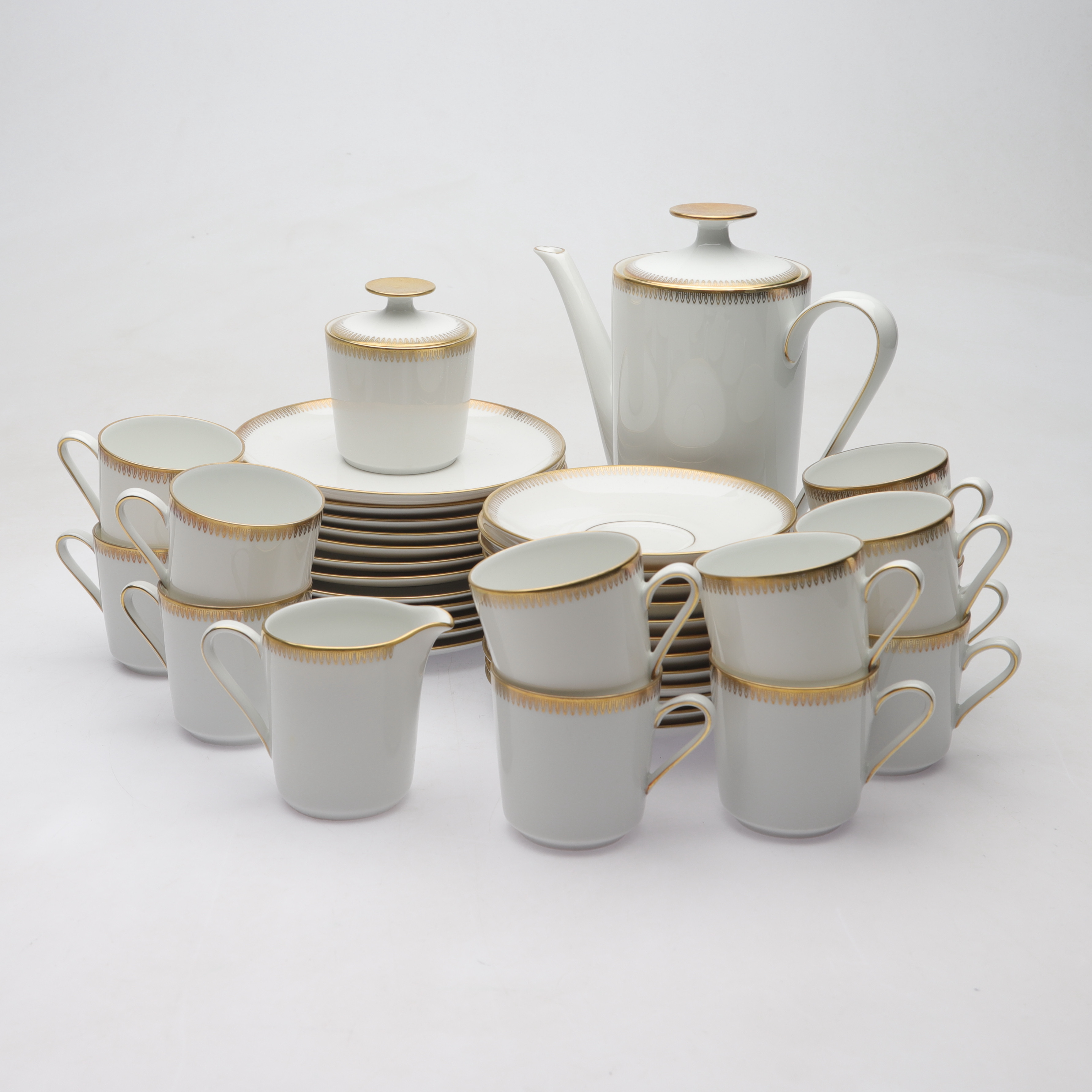 KAFFESERVIS, 27 delar, porslin, Eschenbach, Tyskland.