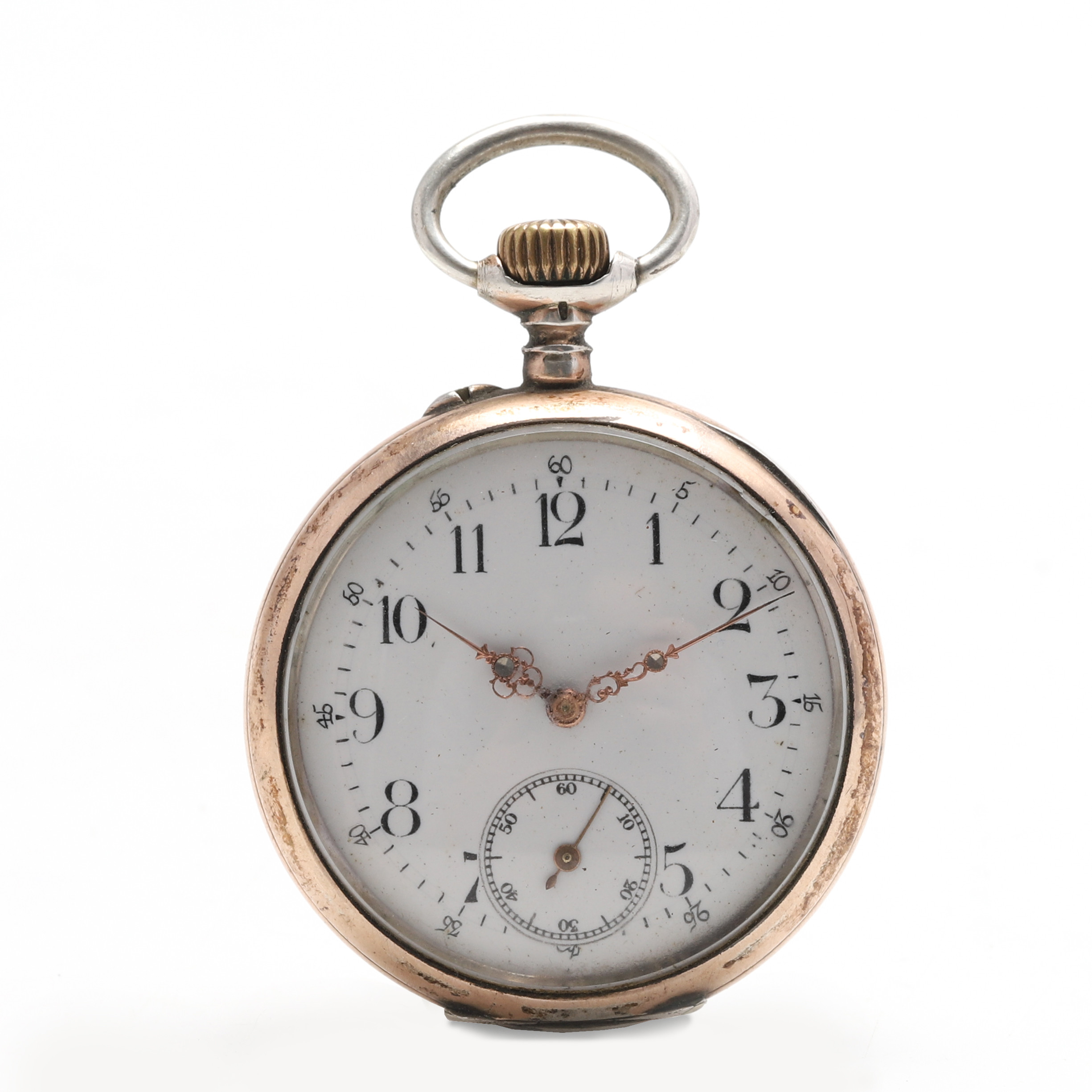 FICKUR, silver 800 i både inner- och ytterboett. manuellt uppdrag med ankargång.