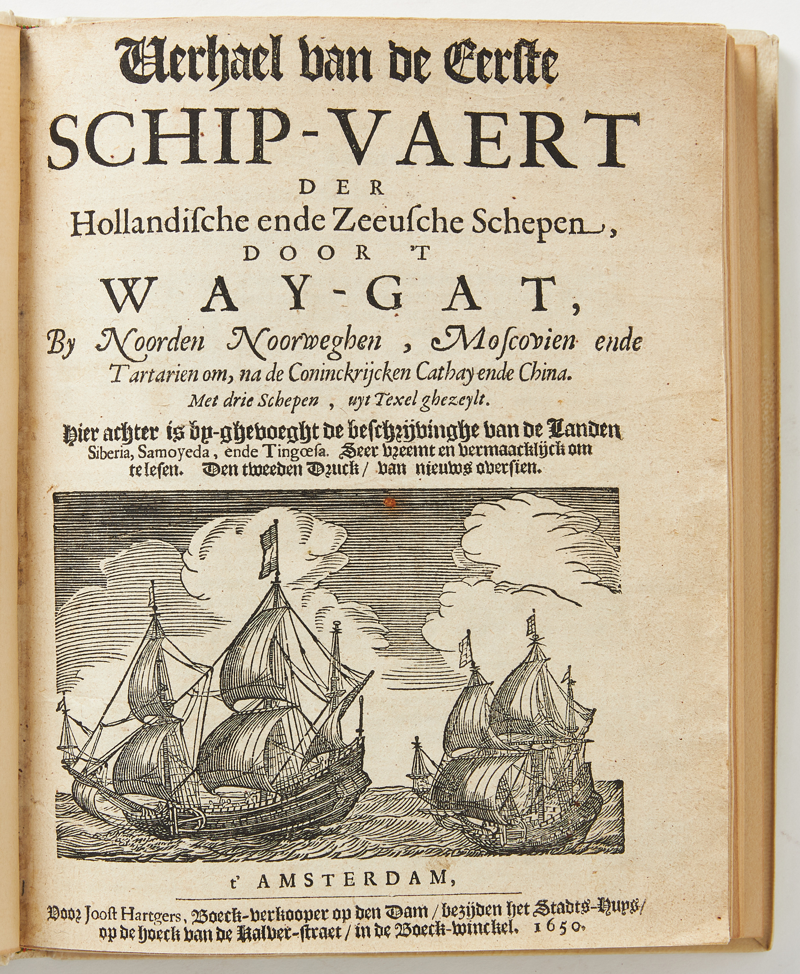 FAMOUS ACCOUNT OF THE SEARCH OF THE NORTH-EAST PASSAGE TO CHINA, by Barentsz, 1650.