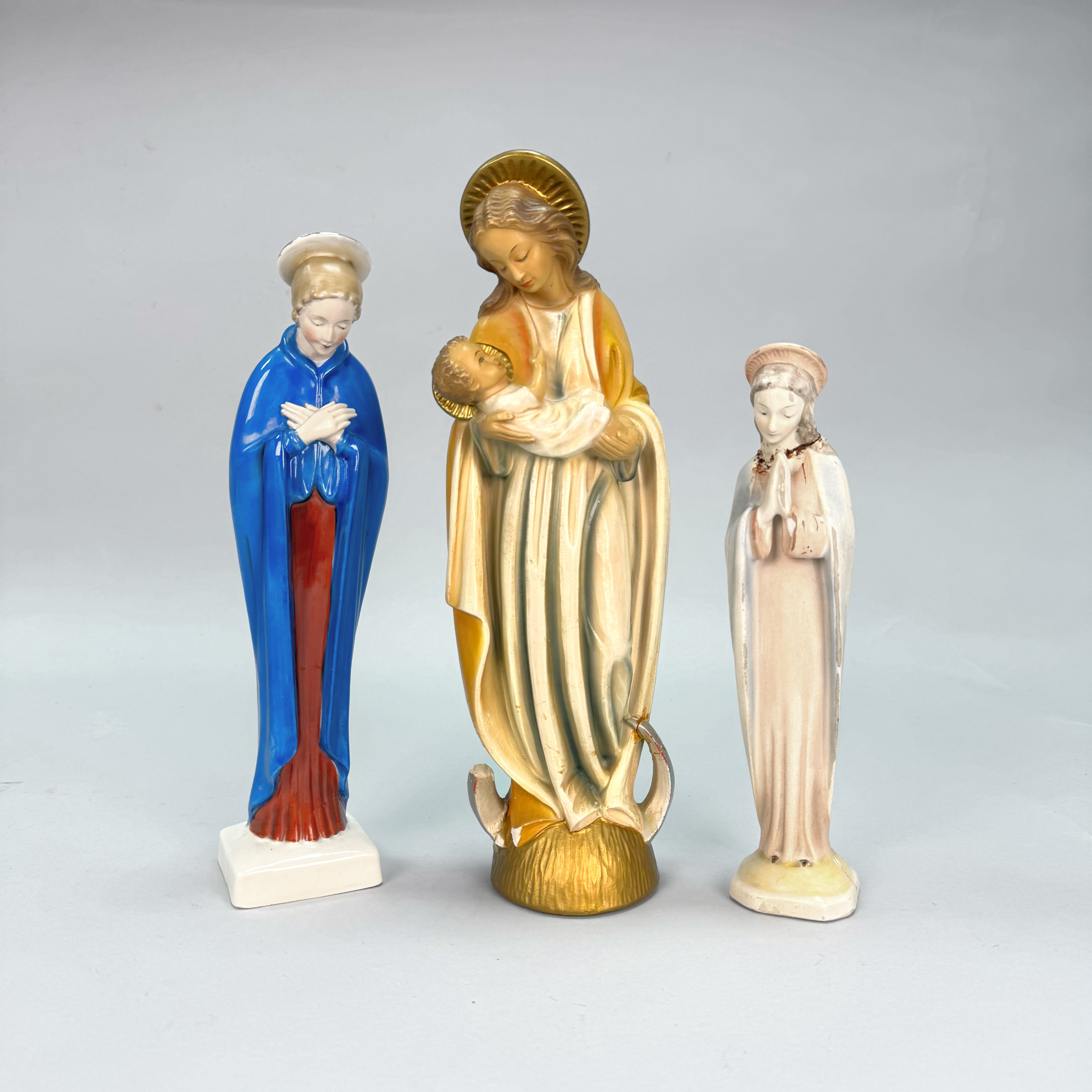 FIGURINER - 3 st Madonnor, Jungfru Maria.