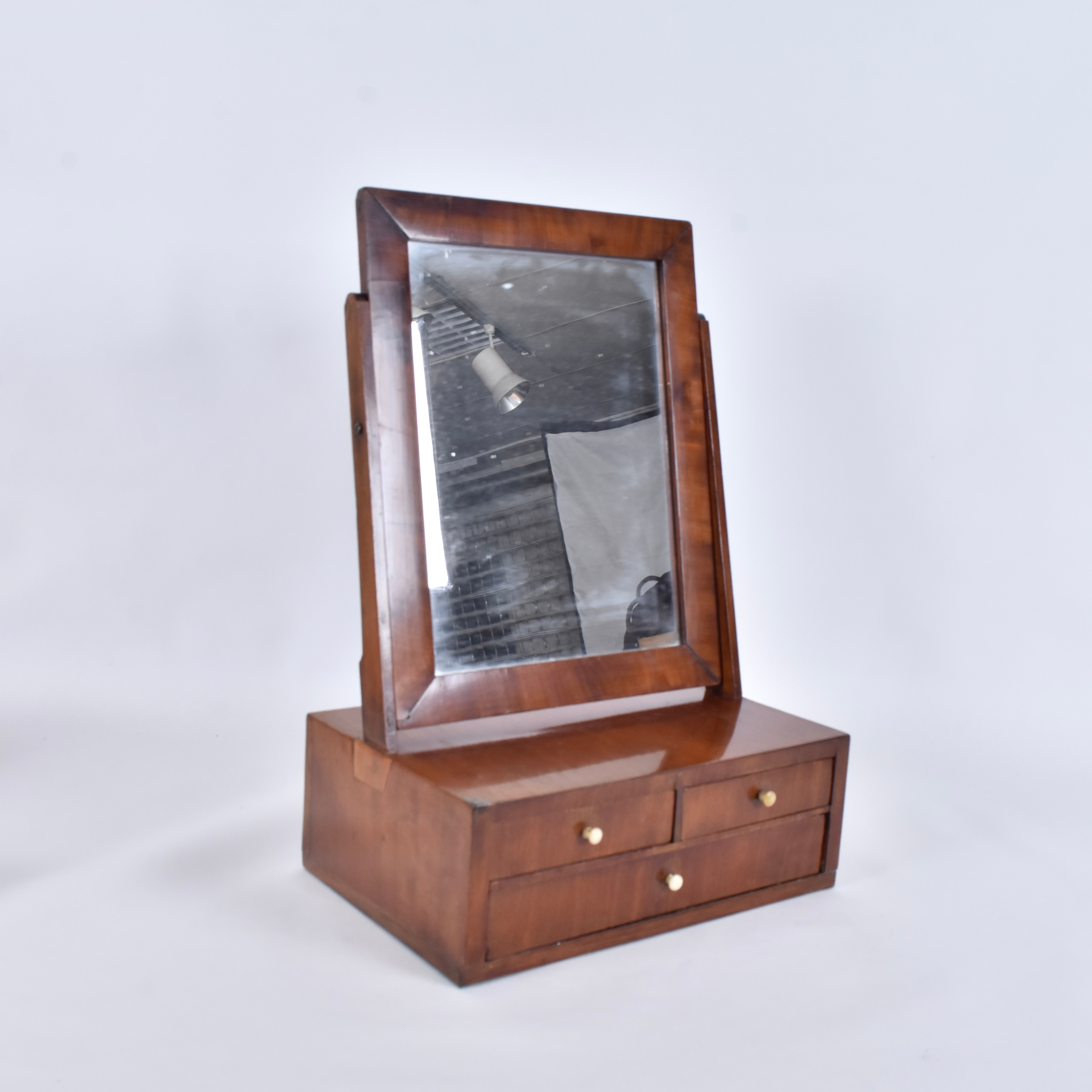 LÅDSPEGEL, mahogny, Empire, 1800-tal.