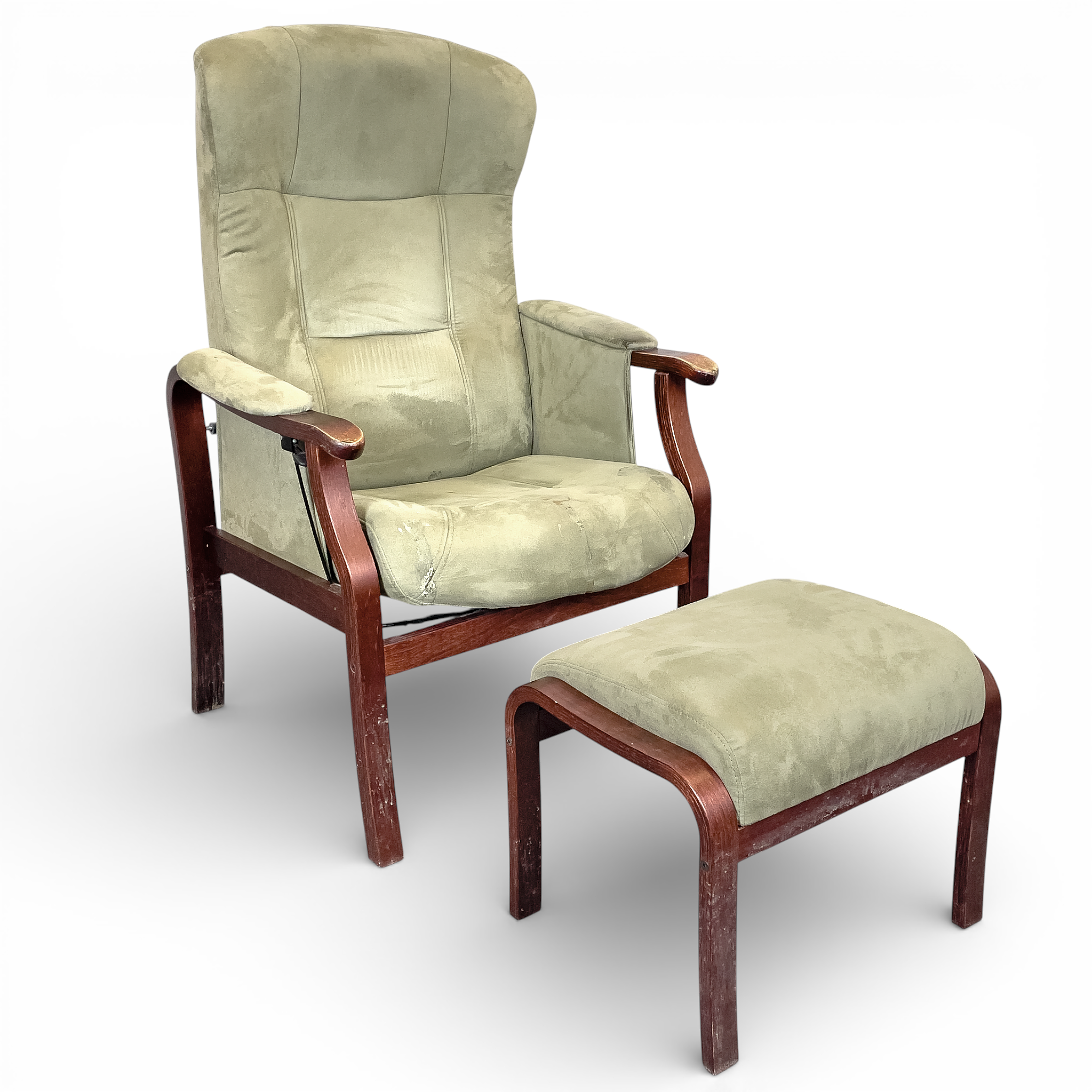 FÅTÖLJ MED FOTPALL. Nordic Easy Chair, Danmark, 2000-tal.