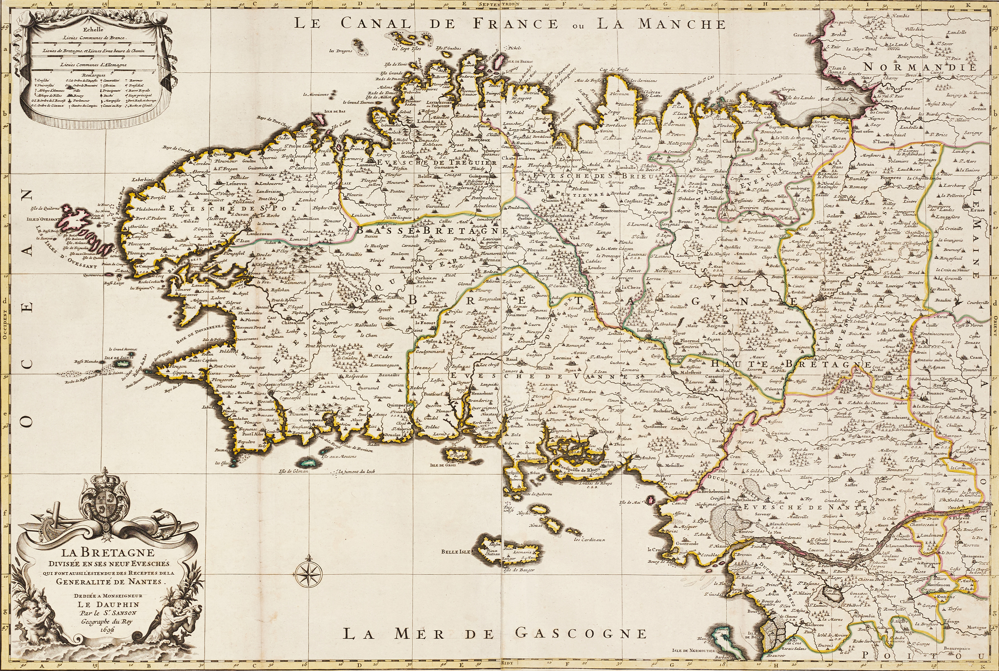 SANSON/JAILLOT, La Bretagne, 1696.