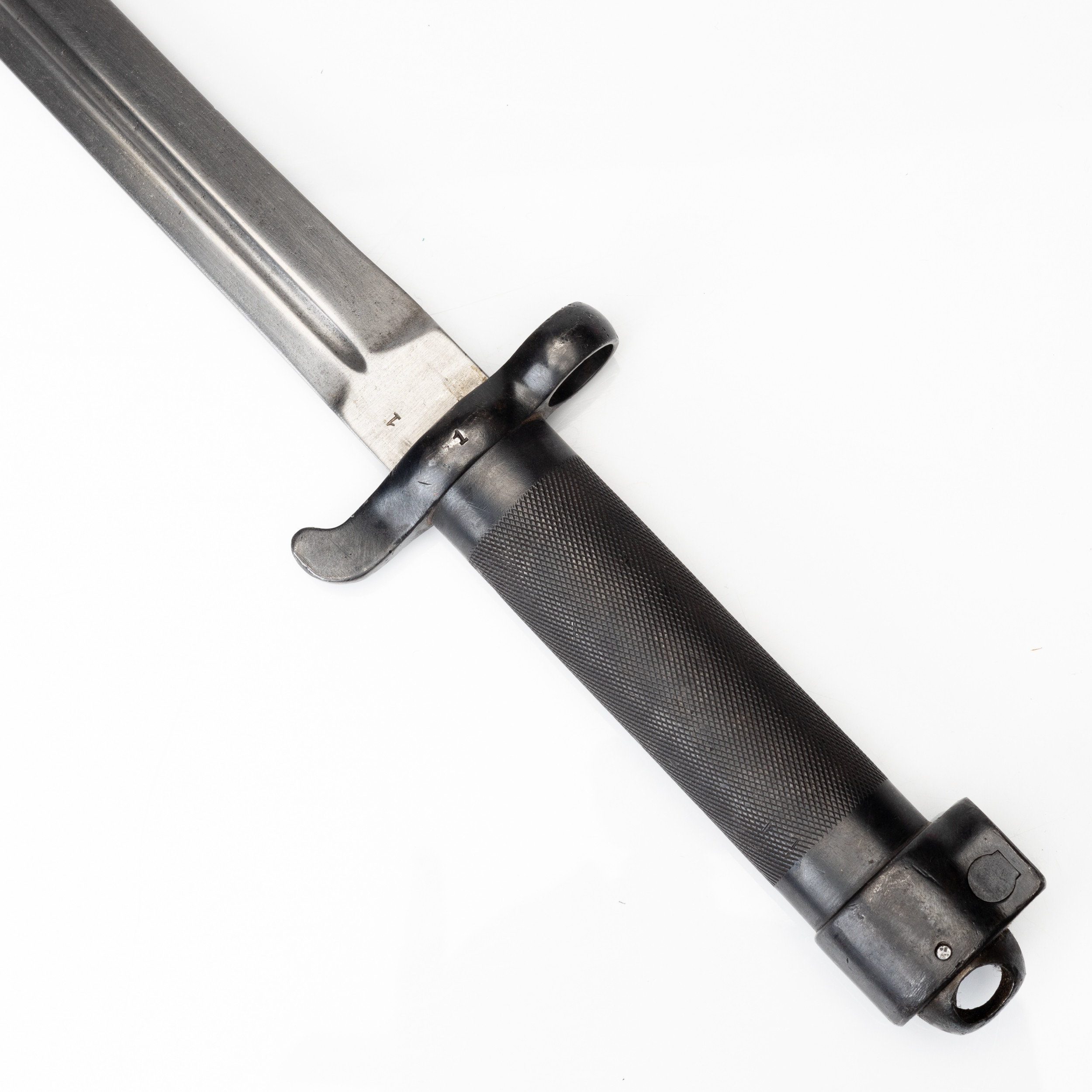 KARBINBAJONETT, med stålbalja, försöksmodell/1910, Eskilstuna Jernmanufactur A.B. Sverige.