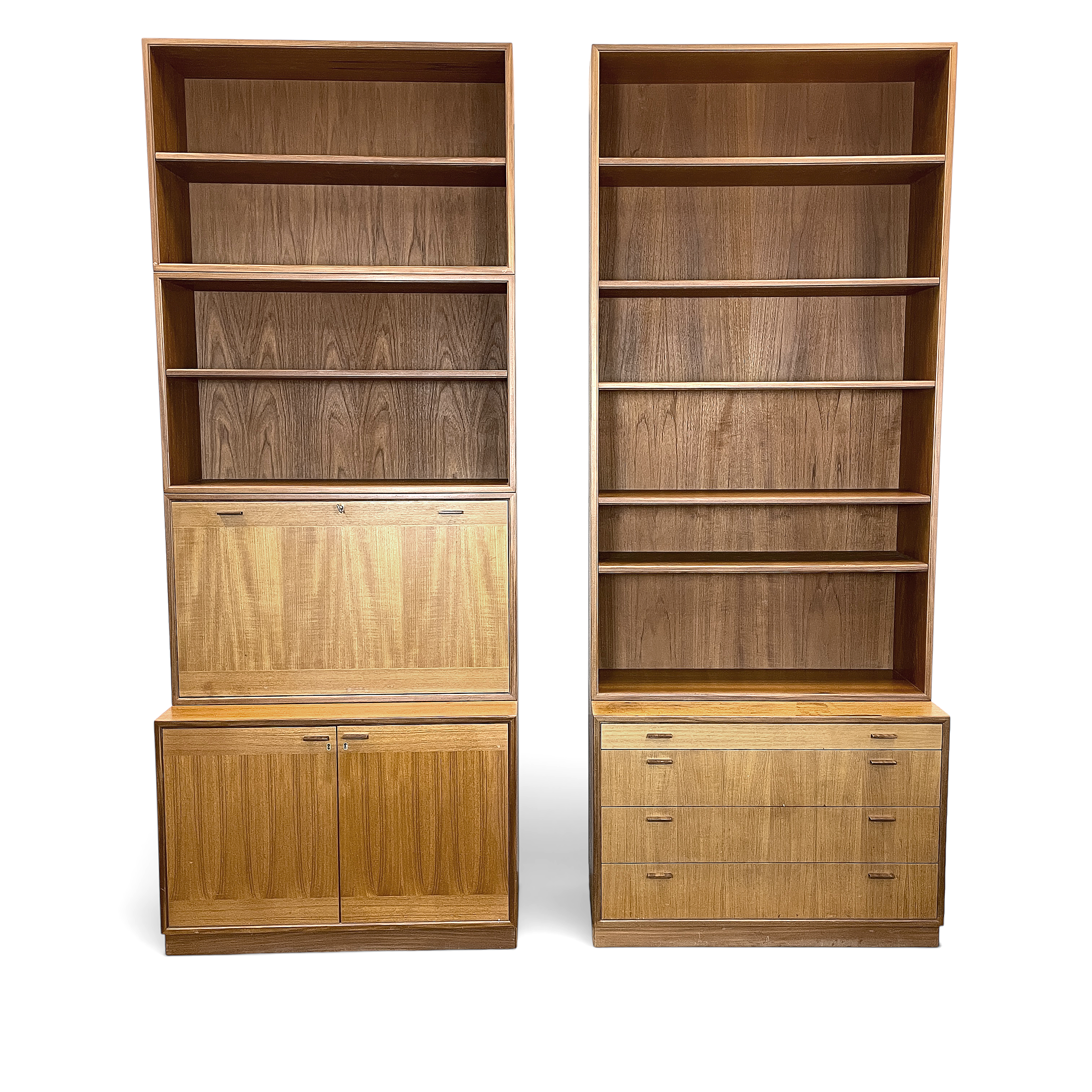 ERIK WÖRTZ. Hyllsystem, 13 delar. "Kungsholm", teakfaner, IKEA, 1960-tal.