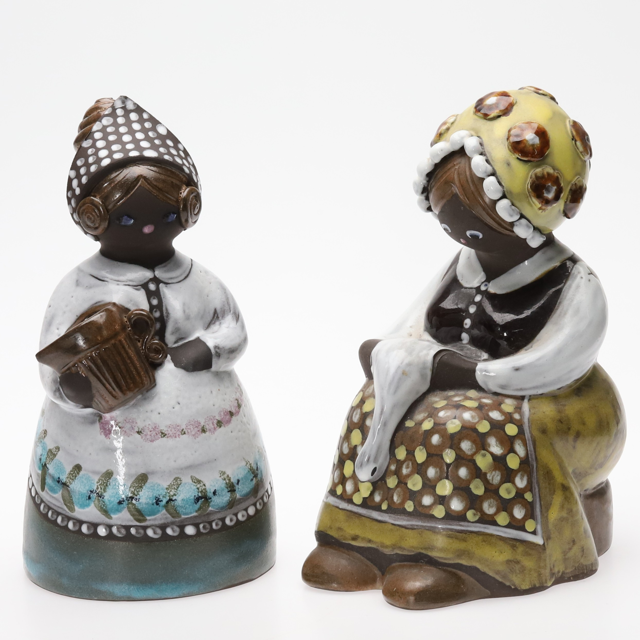 FIGURINER, 2 st. Keramik, Gunvor Nyman.