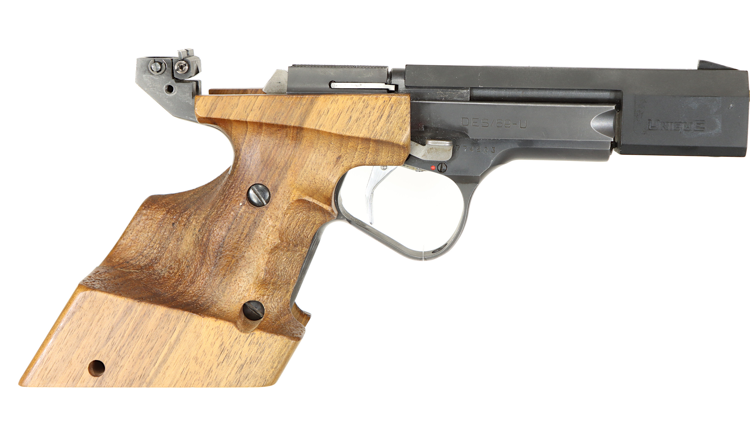 PISTOL, fabrikat Unique, modell DES 69-U, kaliber .22LR, tillv.nr 774603, se-nr 0255229.