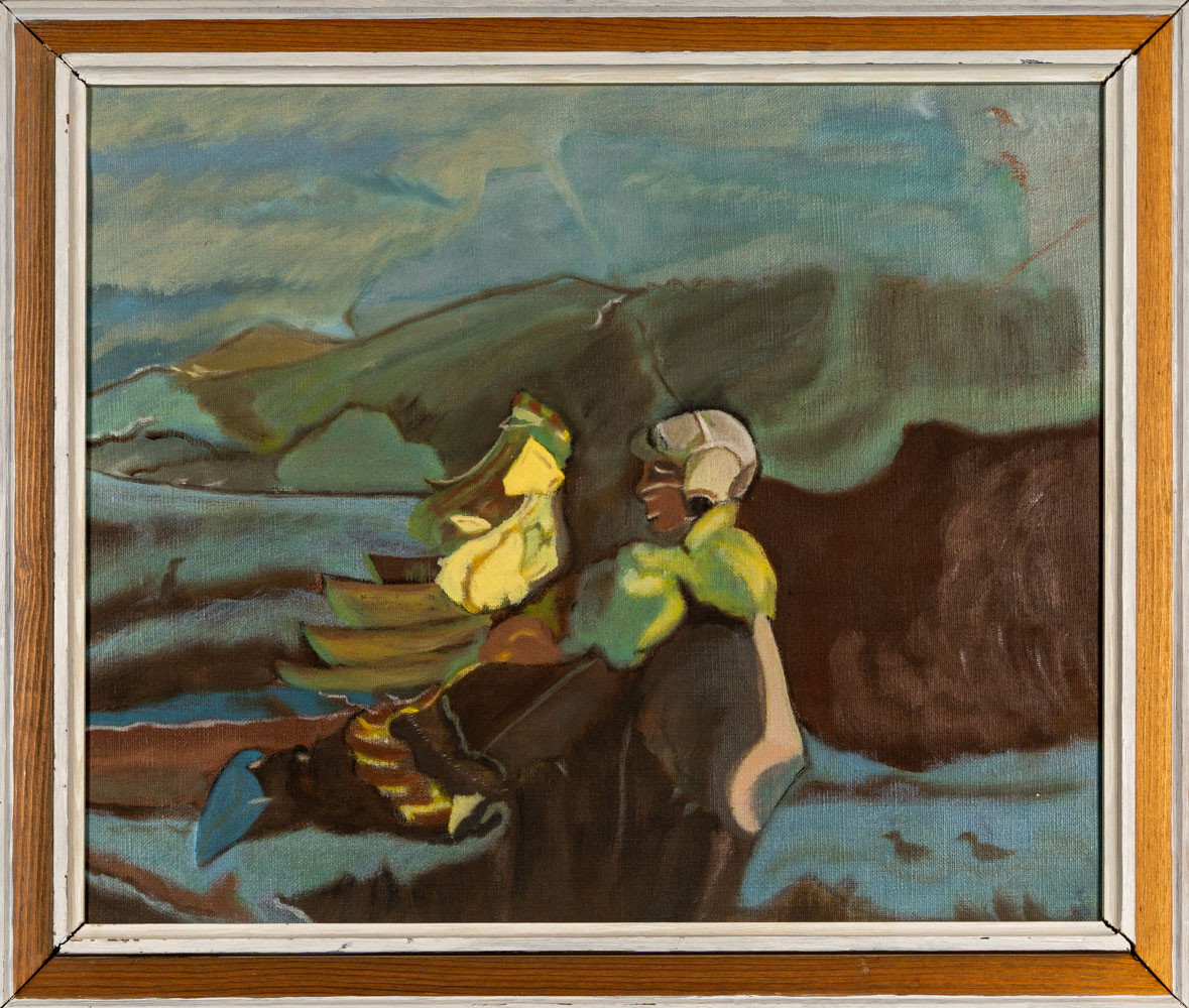 OKÄND KONSTNÄR. Olja på duk "Fjällmysterium" Osignerad 1900-tal.