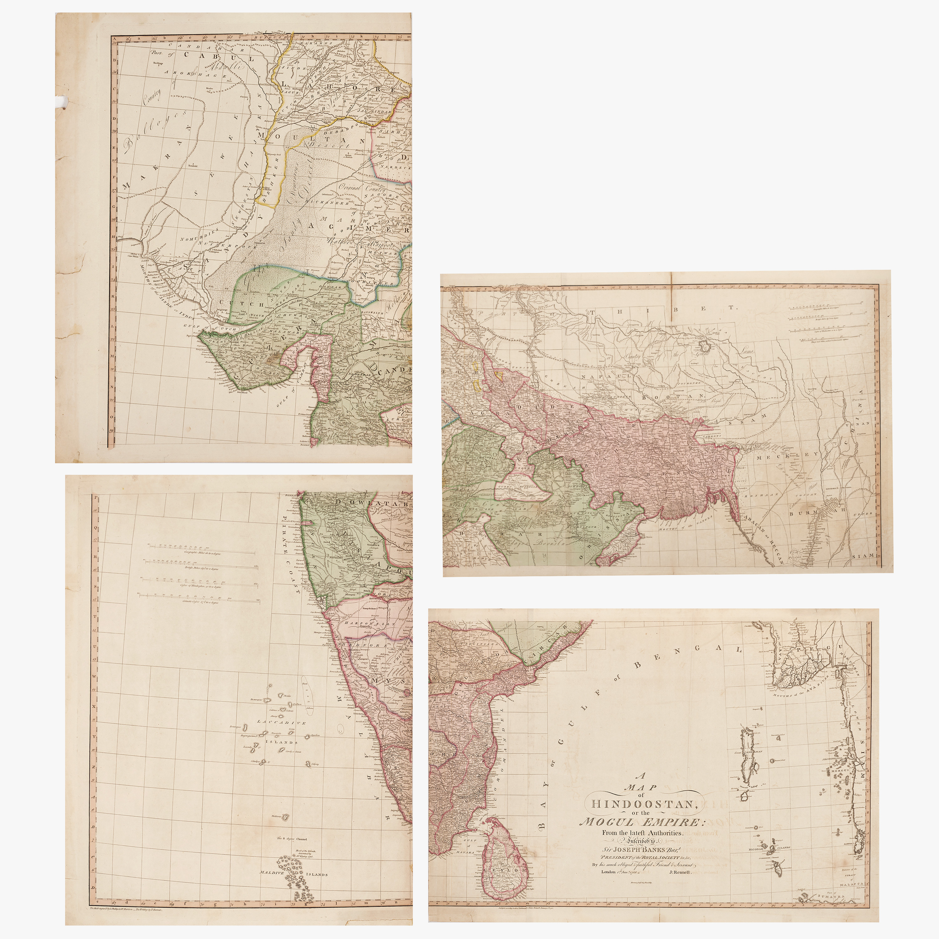 RENNELL, A Map of Hindoostan, or the Mogul Empire, 1788.