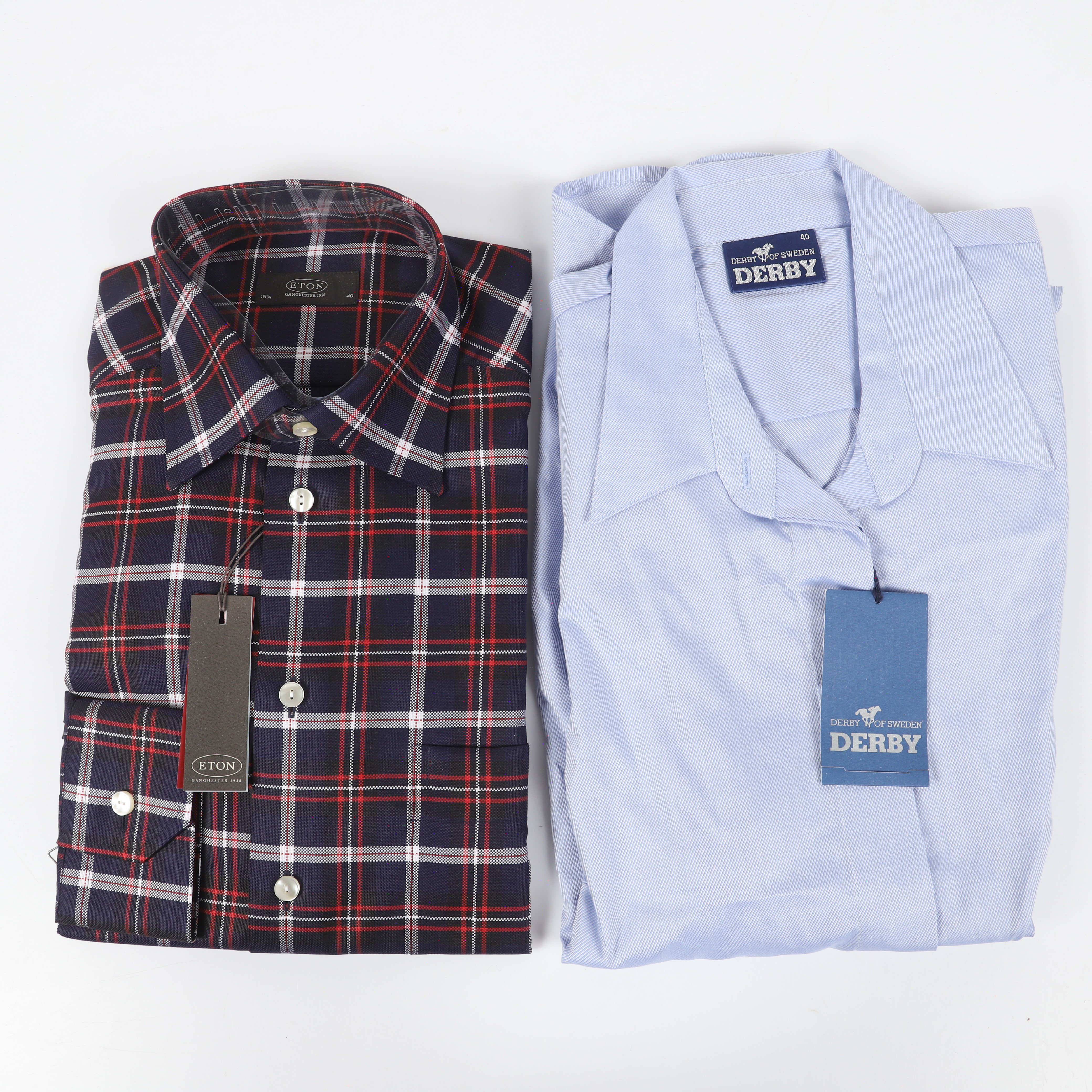 HERRSKJORTOR,2 stycken, Eton/Derby.