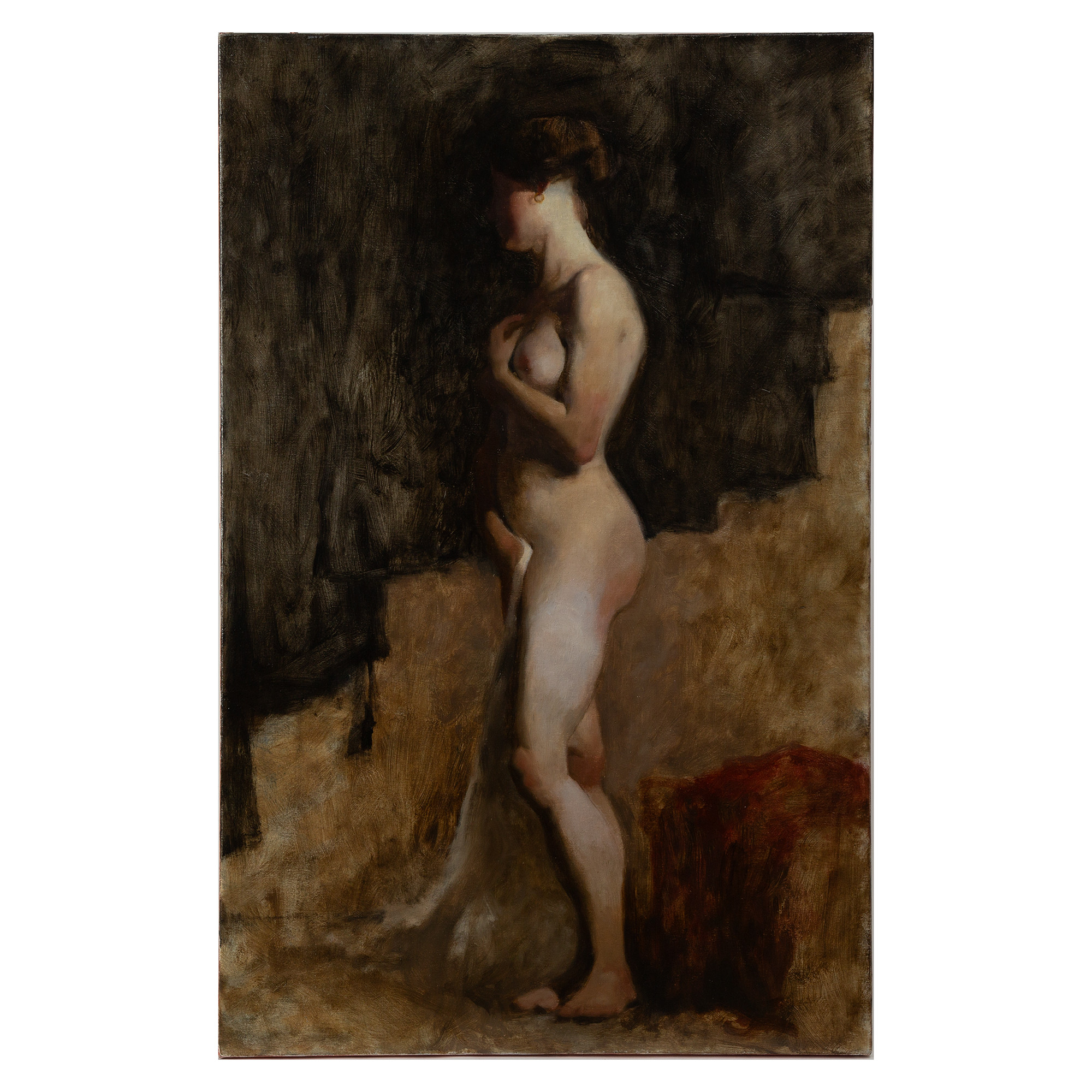 OKÄND KONSTNÄR. Olja på duk, akademimålning efter verk på Royal Academy of Arts London.