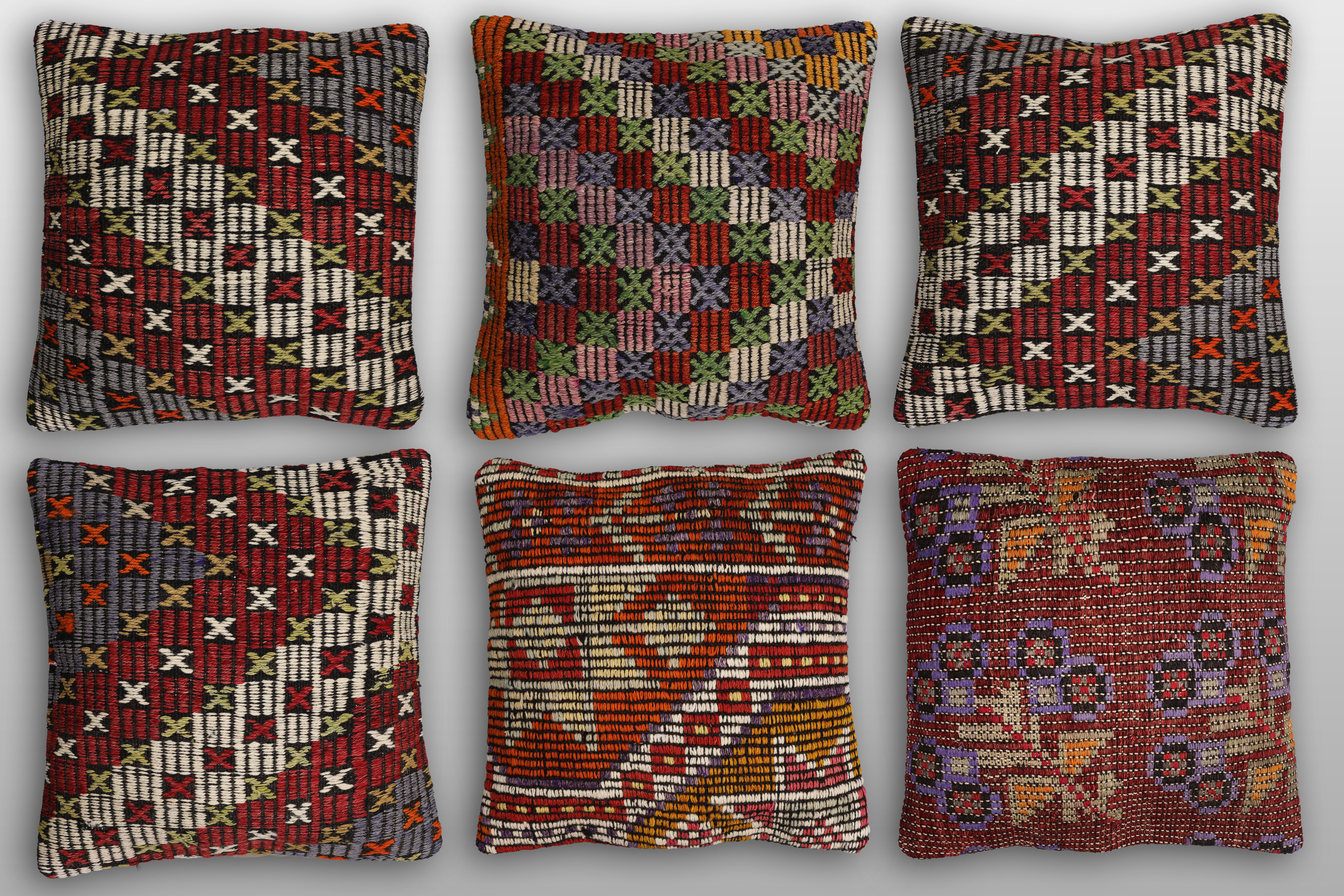 KUDDFODRAL, 6 stycken, Kelim, cirka 45 x 45 cm.