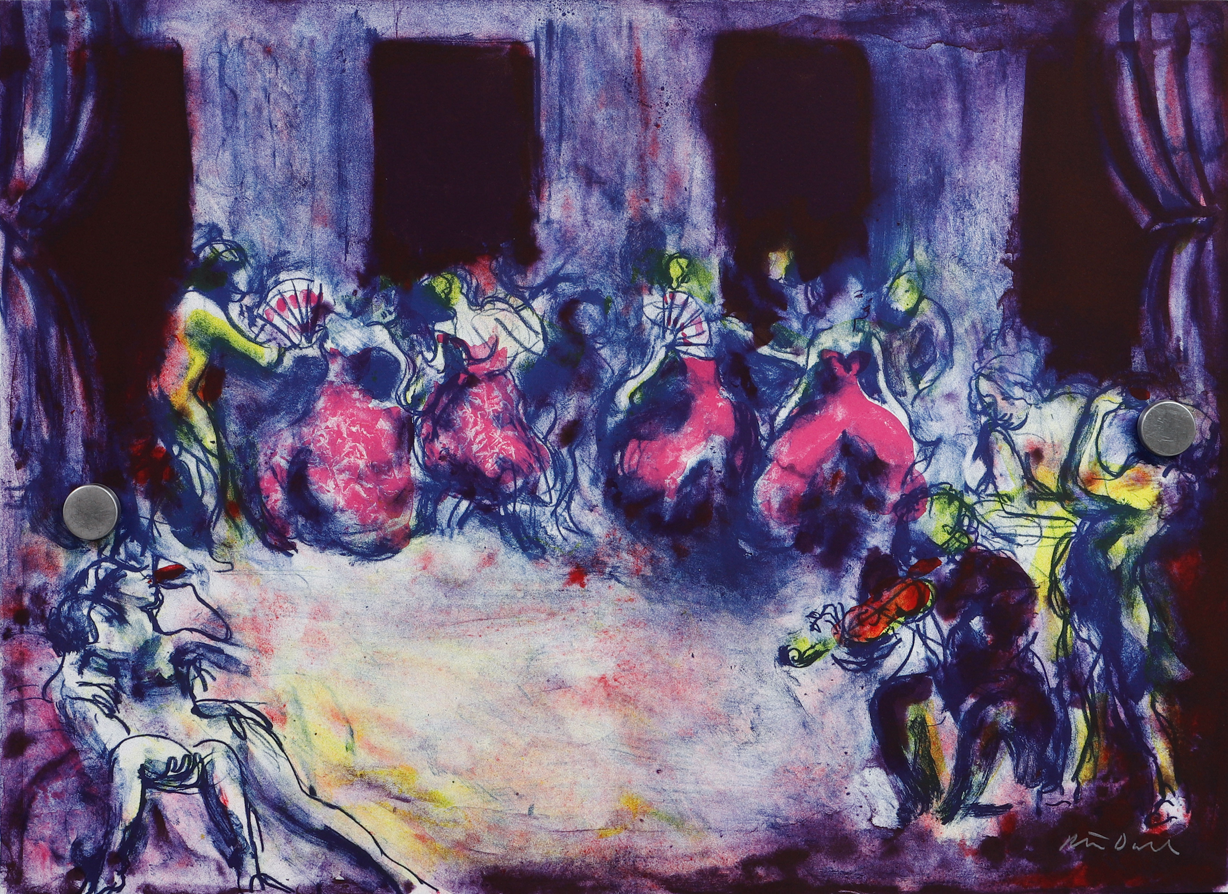 PETER DAHL. Litografier, 2 st, "Fredmans Epistel N.o 1 och Fredmans Epistel N:o 63", signerade.