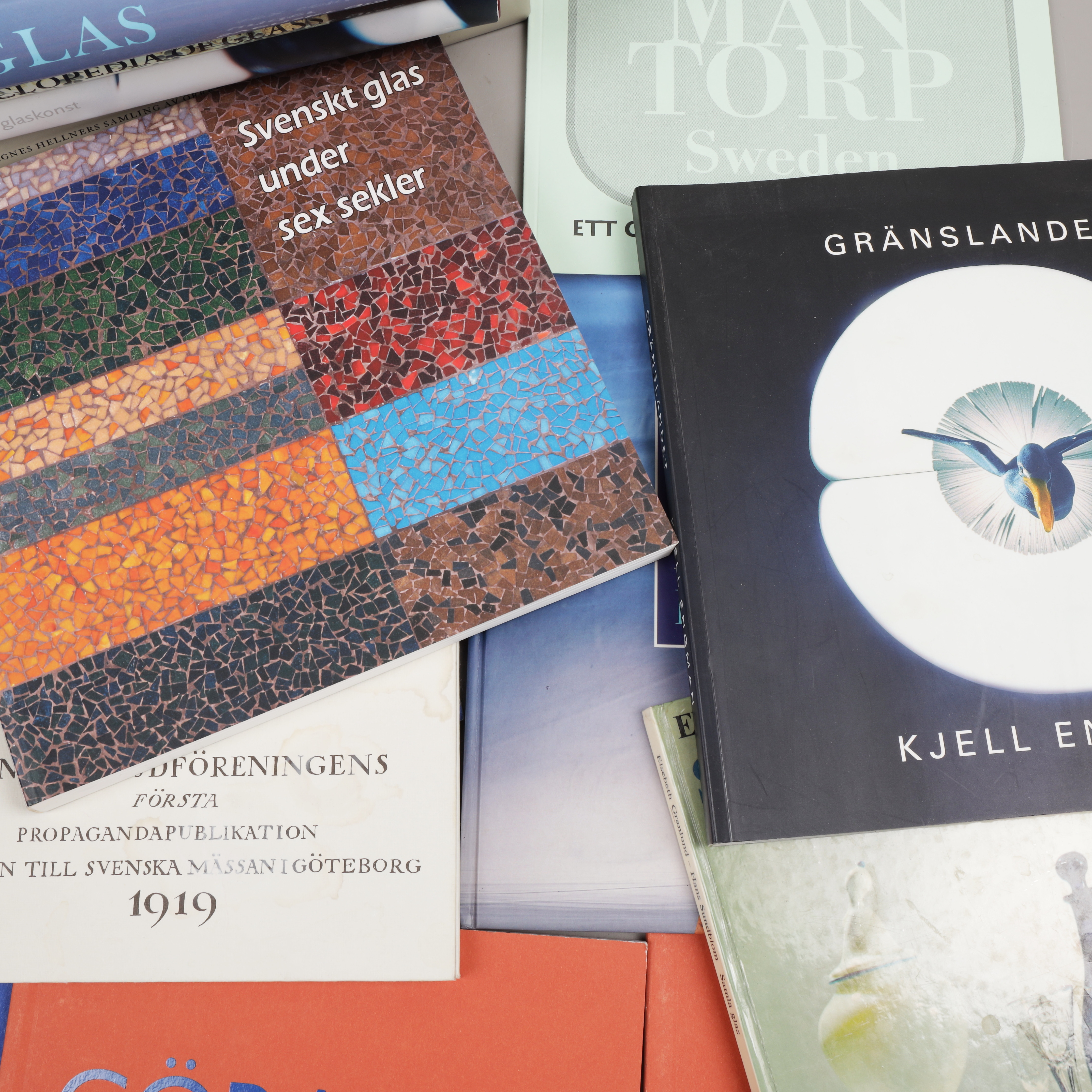 BÖCKER OM GLAS, 49 st, 1900-tal.