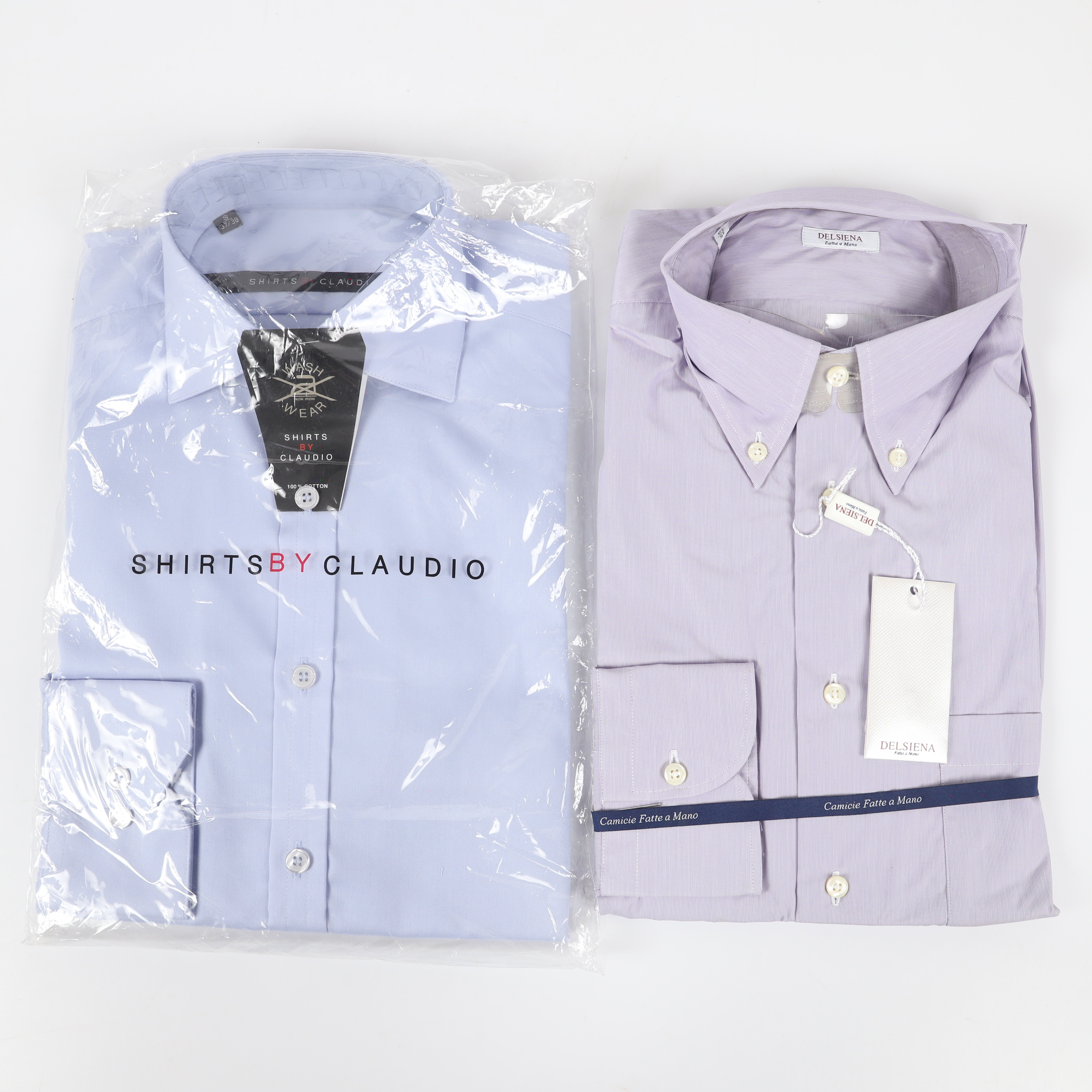 HERRSKJORTOR,2 stycken, Delsiena/Shirts by Claudio.