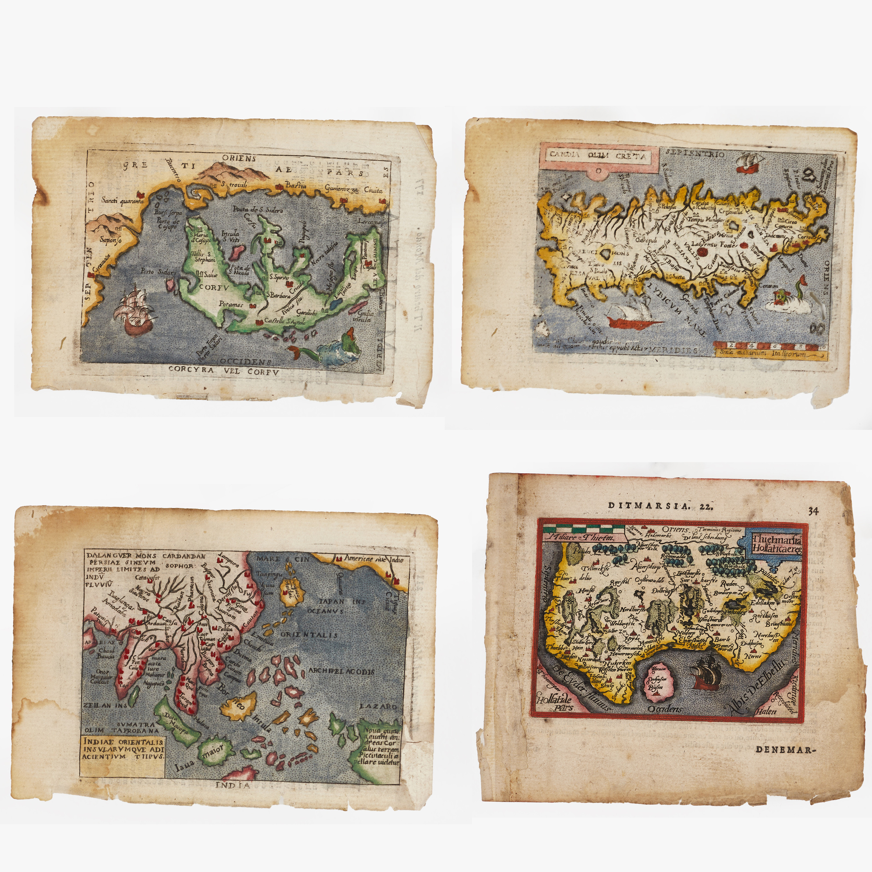 ORTELIUS (3), Corfu; Indonesien; Kreta, 1667. OIDENTIFIERAD, troligen efter HONDIUS/BERTIUS, Ditmarschen/Hollstein, 1600-tal.