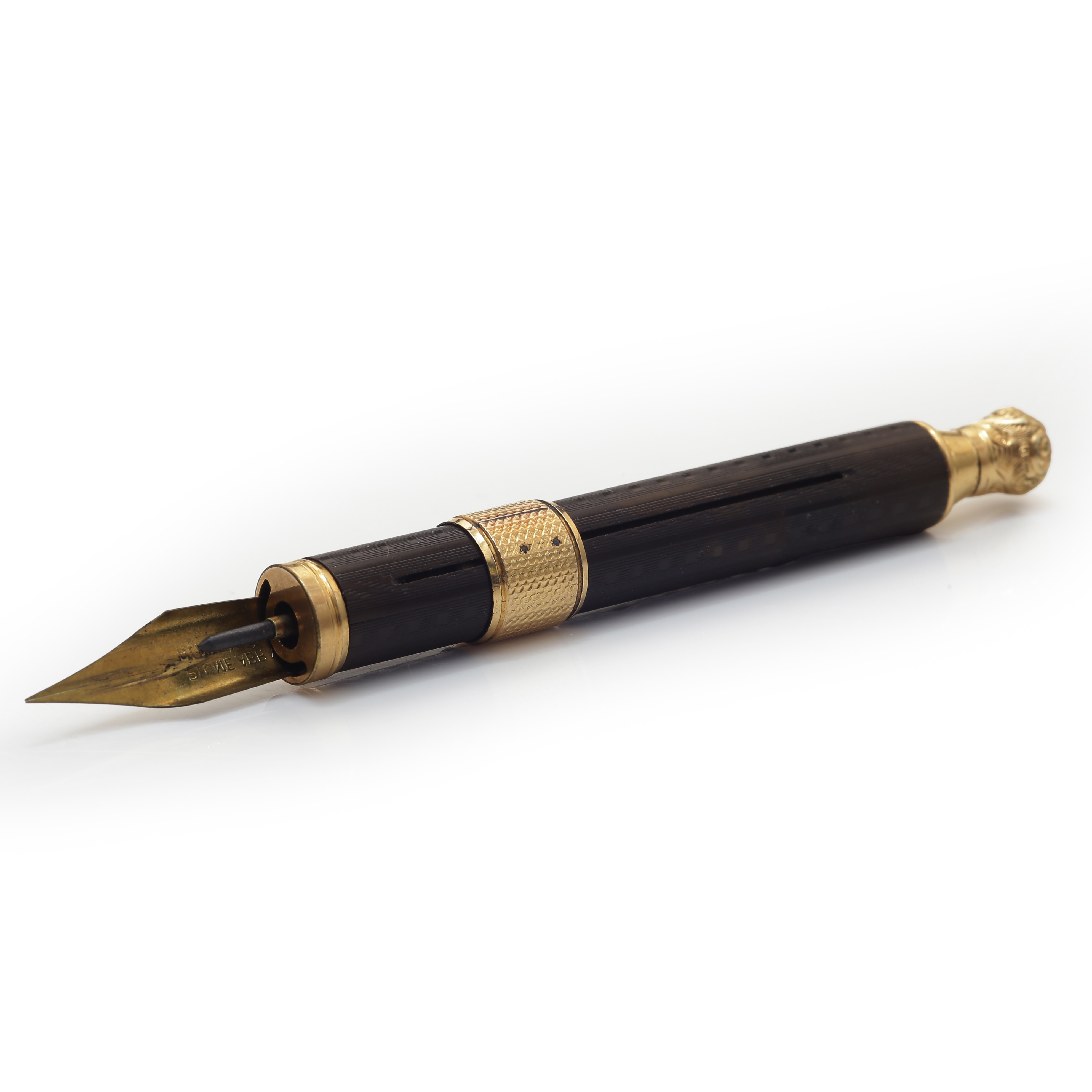 KOMBINATIONPENNA BLÄCK SAMT BLYERTS "COMBINATION DIP PEN AND PENCIL" SENT 1800-TAL (RESERVOARPENNA).