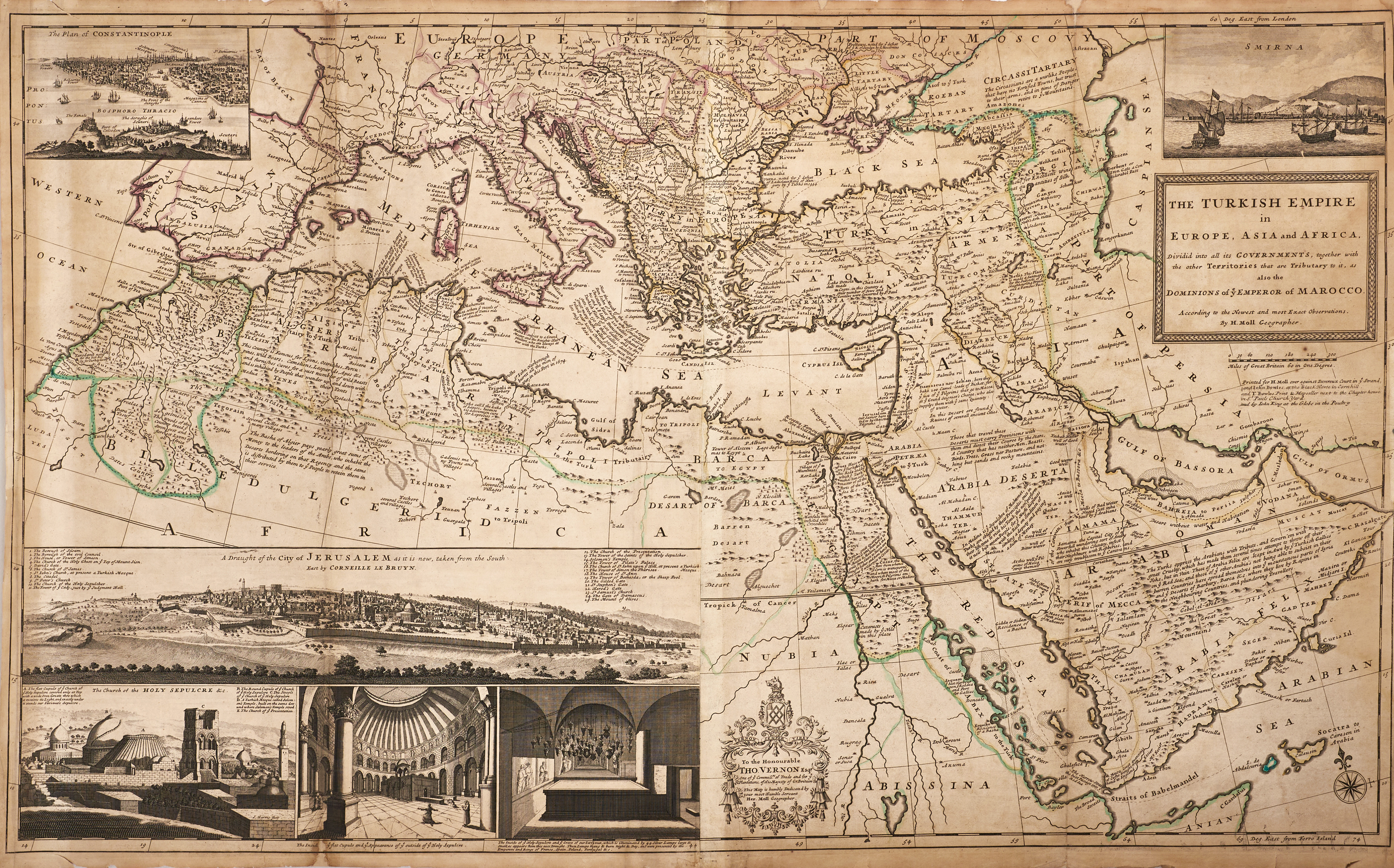 MOLL, The Turkish Empire in Europe, Asia and Africa, ca 1732.