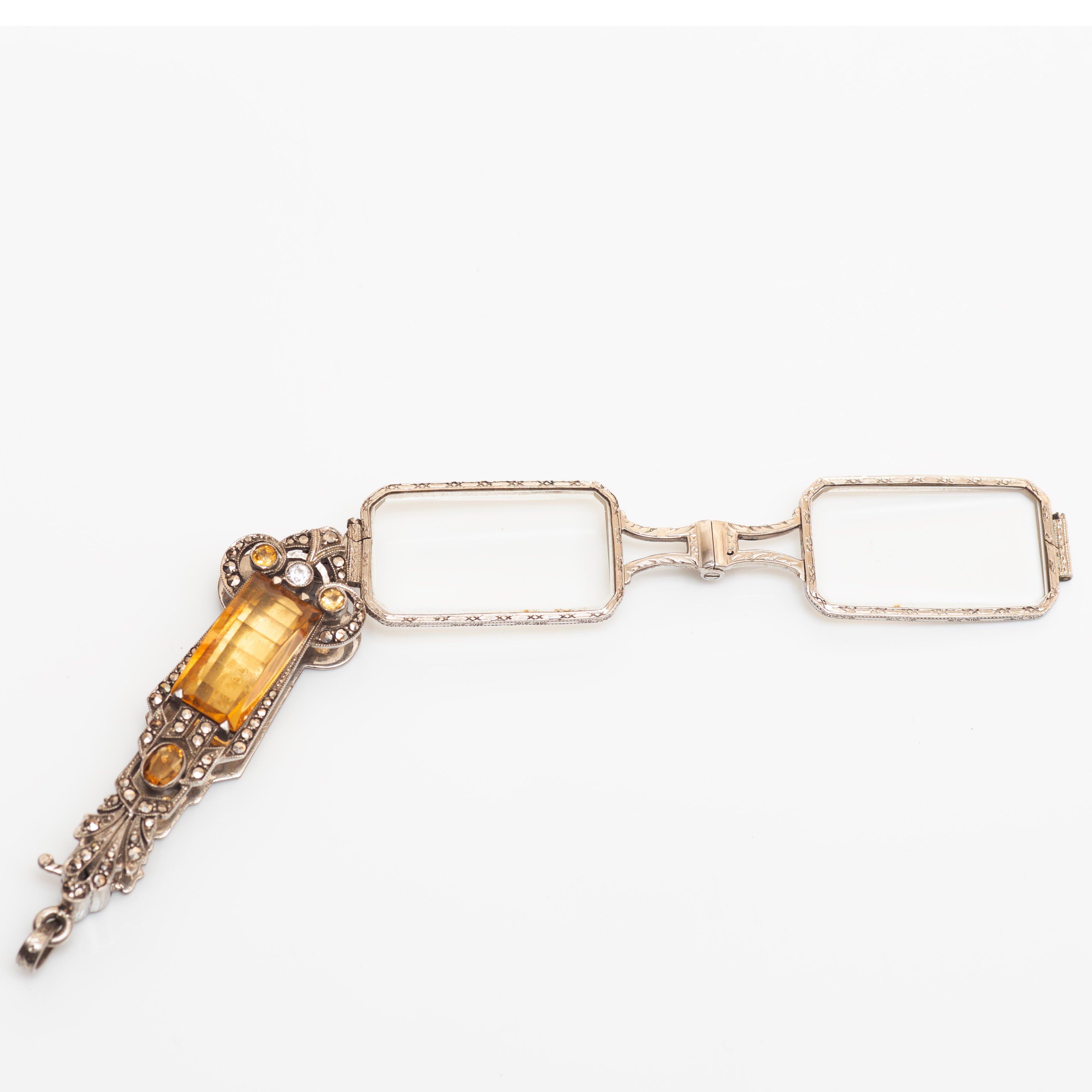 LORNJETT, SILVER, CITRINER SAMT MARKASITER, SVENSK KONTROLLSTÄMPEL.