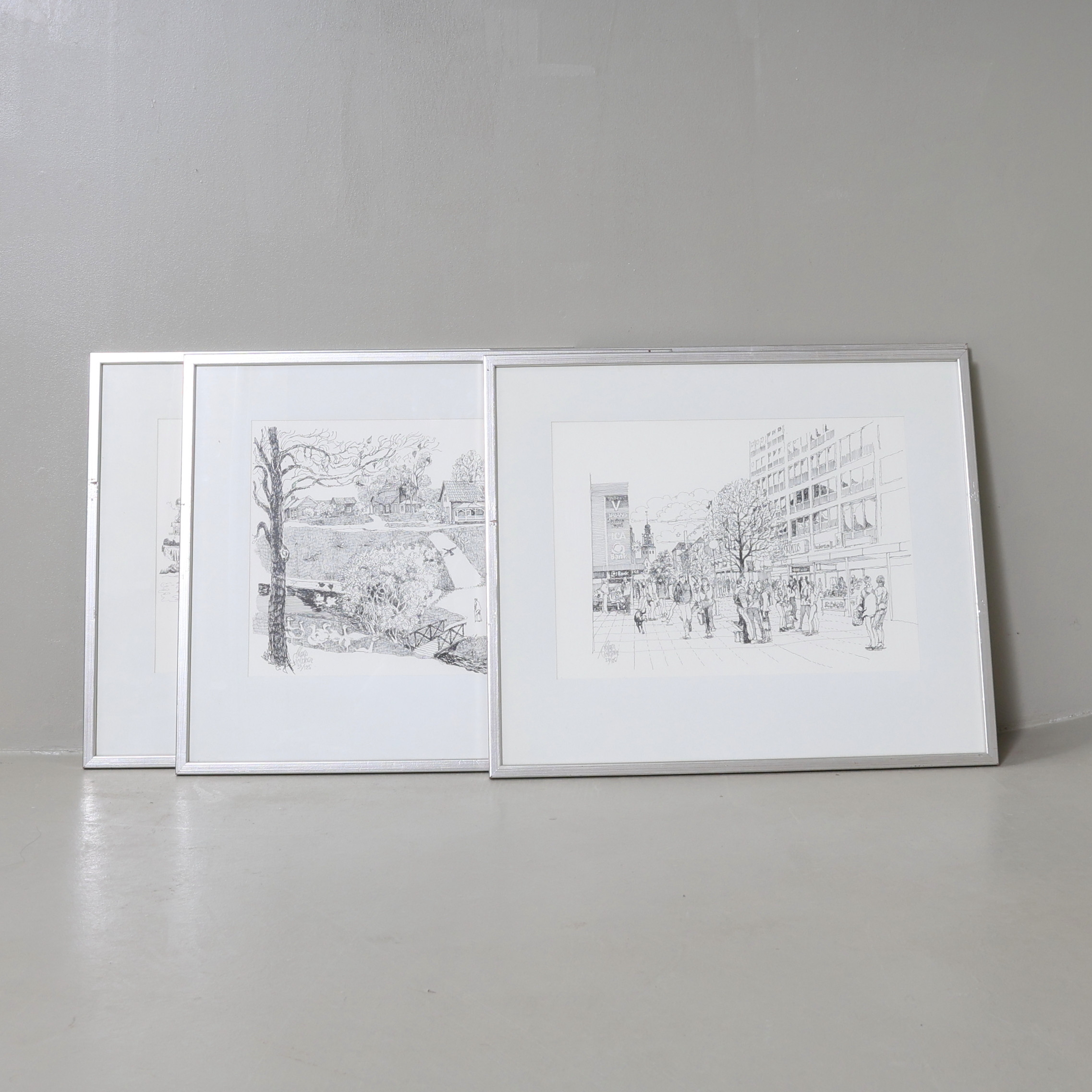 CLAES FOLCKER. litografier, 4 st, signerade samt numrerade.