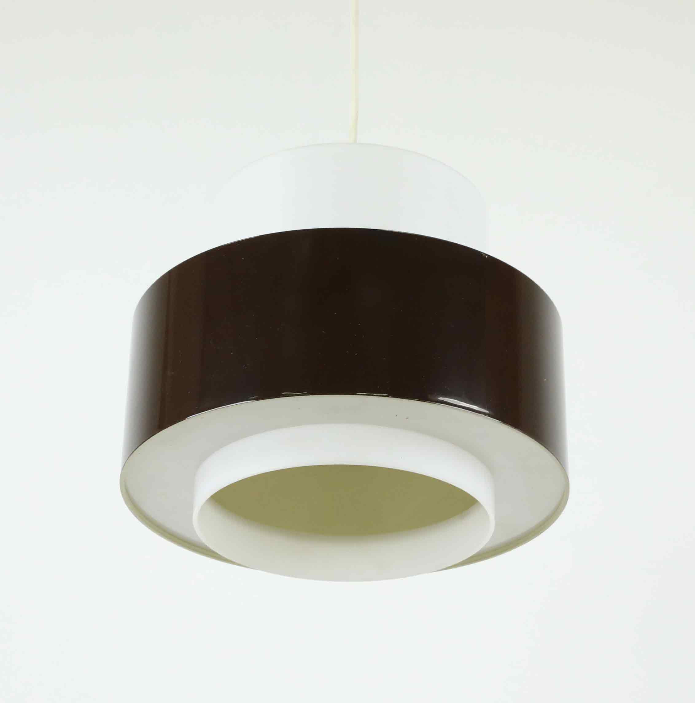 UNO & ÖSTEN KRISTIANSSON. Taklampa, "Cylindus", plast, Luxus, Vittsjö. 1900-talets andra hälft.