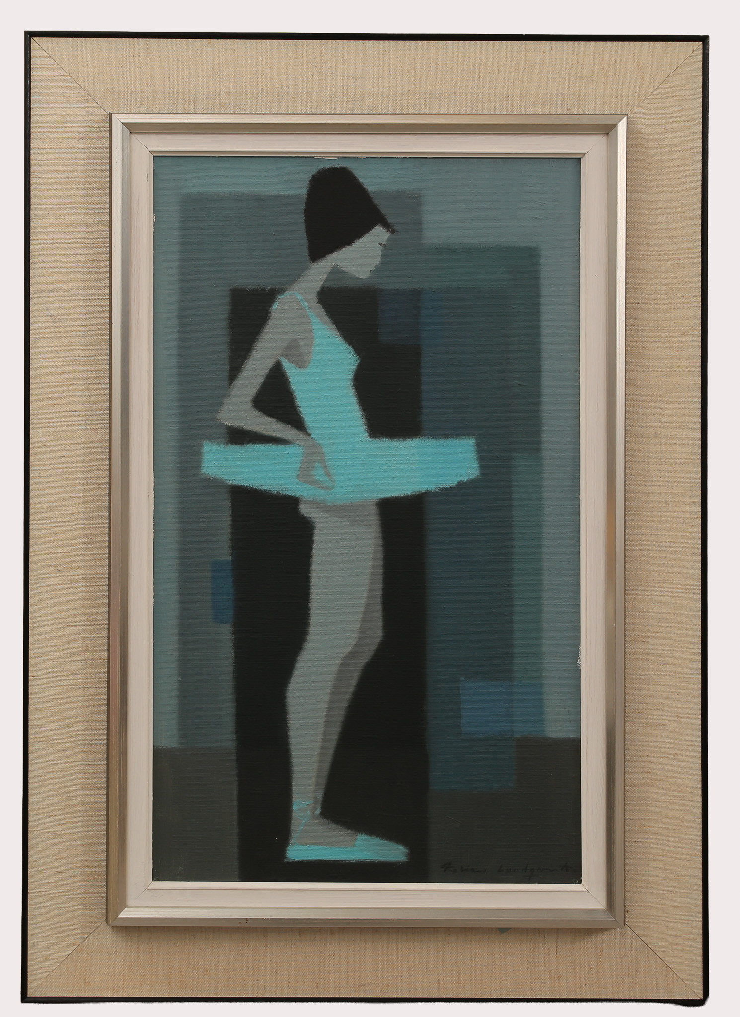 FABIAN LUNDQVIST. Olja på duk, ballerina, signerad.