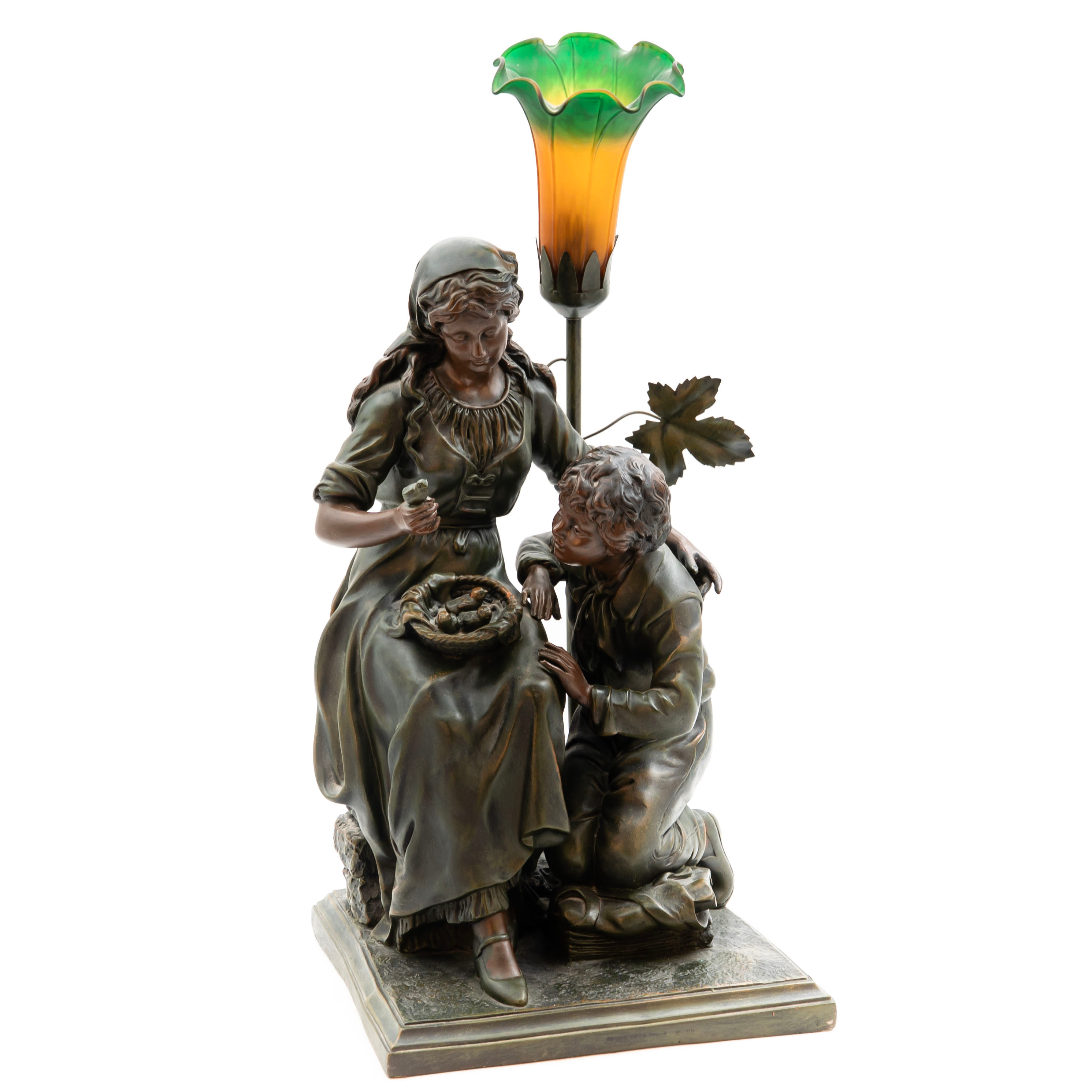 BORDSLAMPA, Jugend-stil, 1900-talets andra hälft.