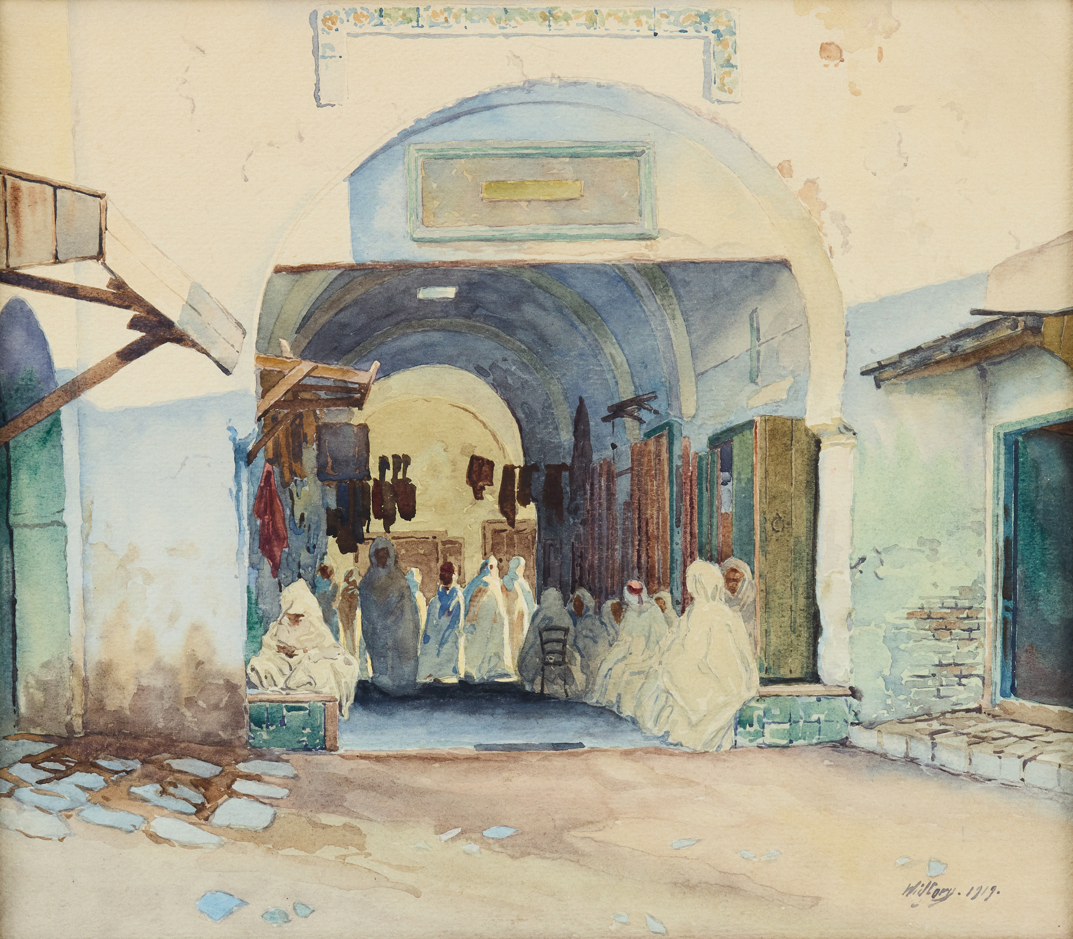 GUNNAR WIDFORSS. Gatuscen från Basaren.