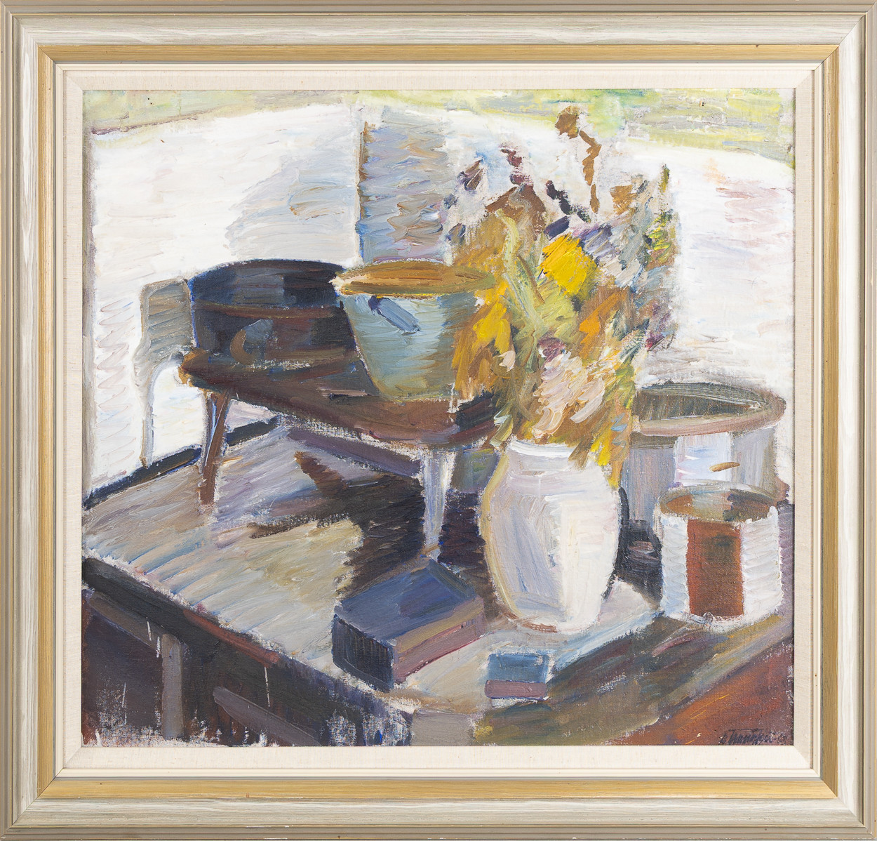 BO TRANKELL. Stilleben, olja på duk, signerad B. Trankell -63.