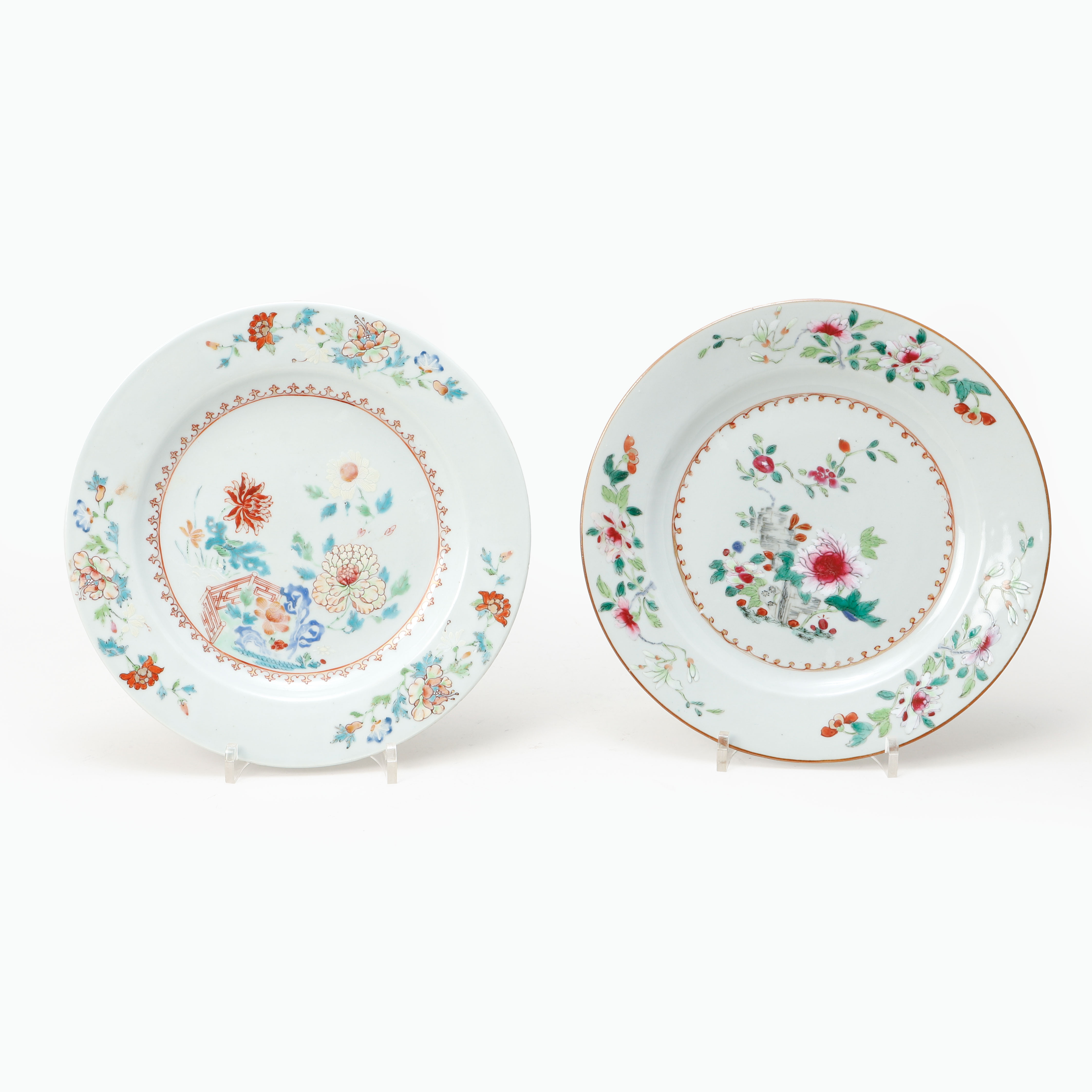 TALLRIKAR, 4 stycken, porslin, Kina, 1700-tal.