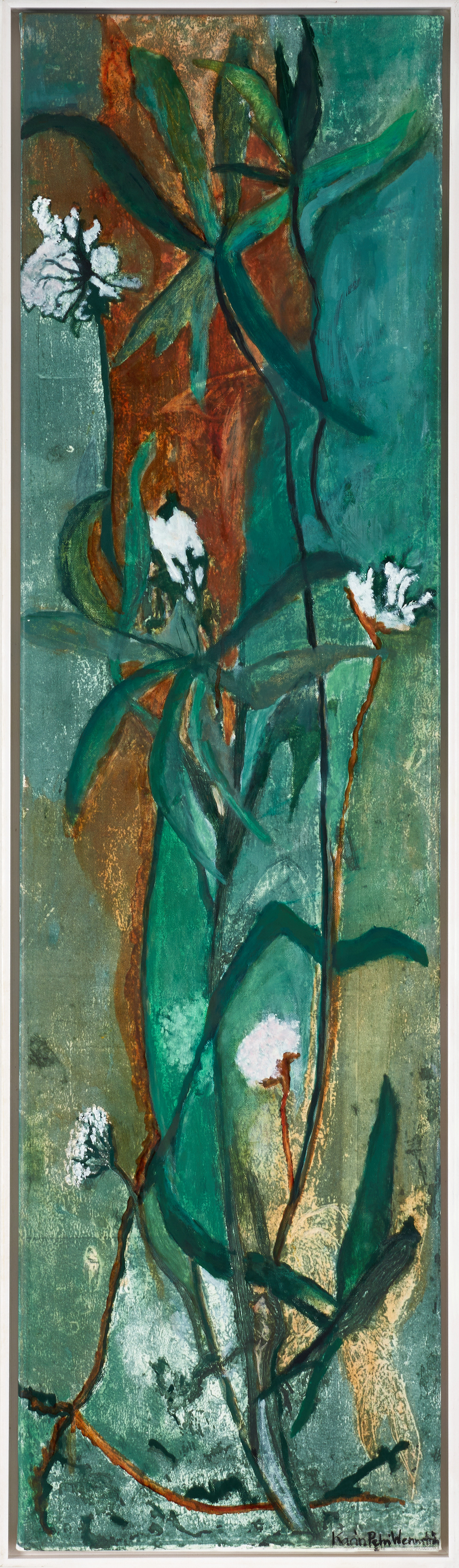 KARIN PETRI WENNSTRÖM (född 1954), Växt, signerad, olja på duk.