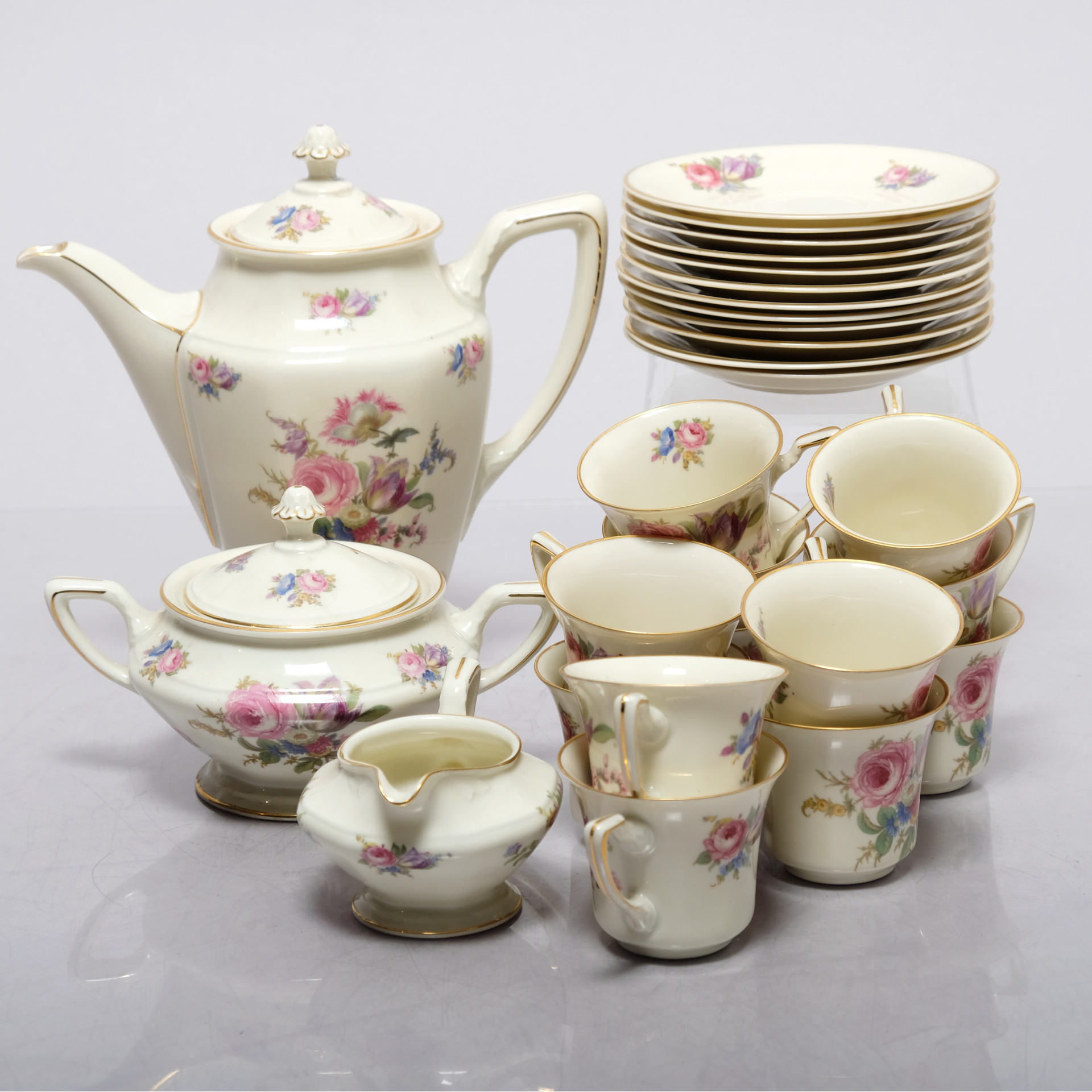 MOCKASERVIS, "Ivory", 27 delar, Rosenthal, Bavaria, 1900-tal.