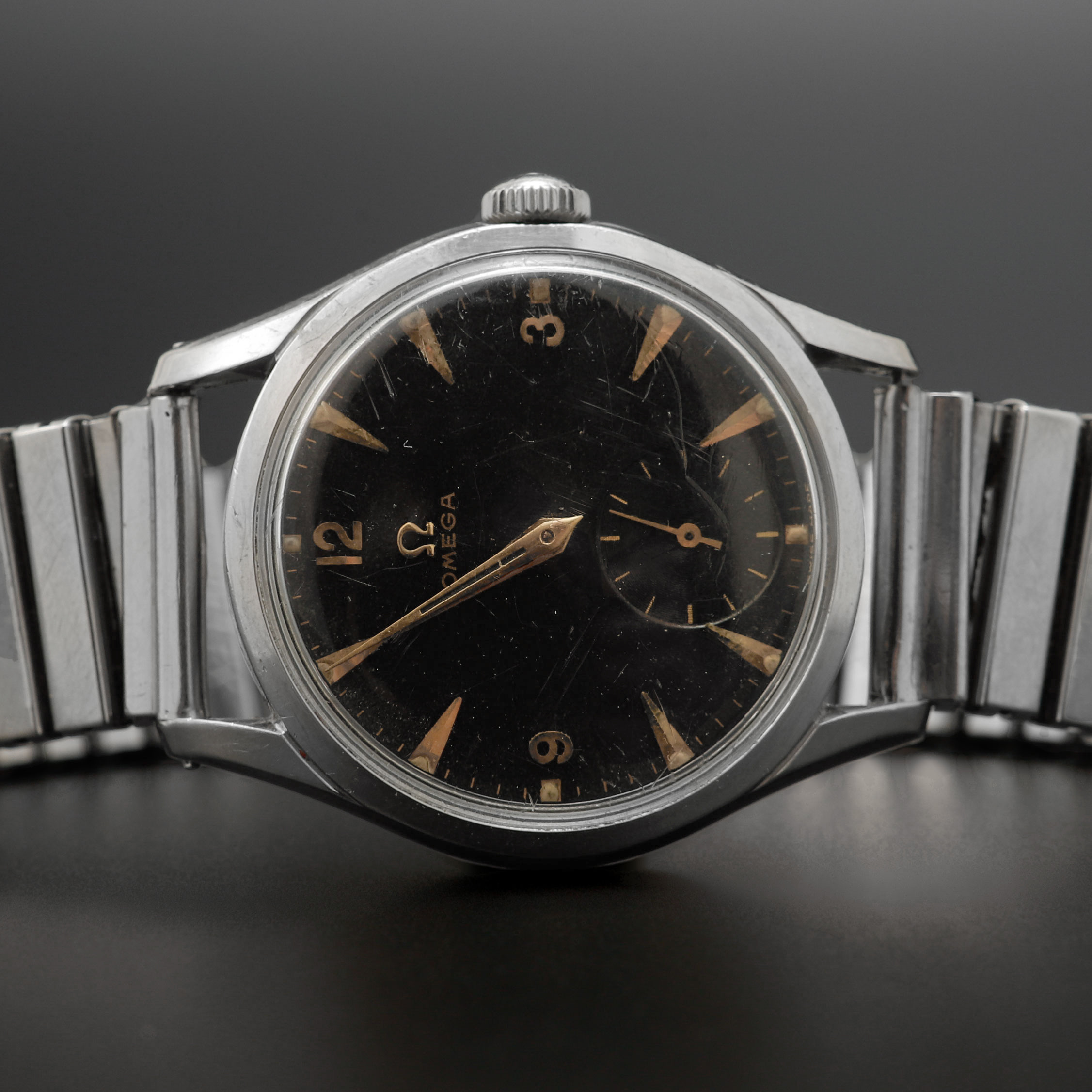 ARMBANDSUR, Omega, stål, manuell, ca 1952.