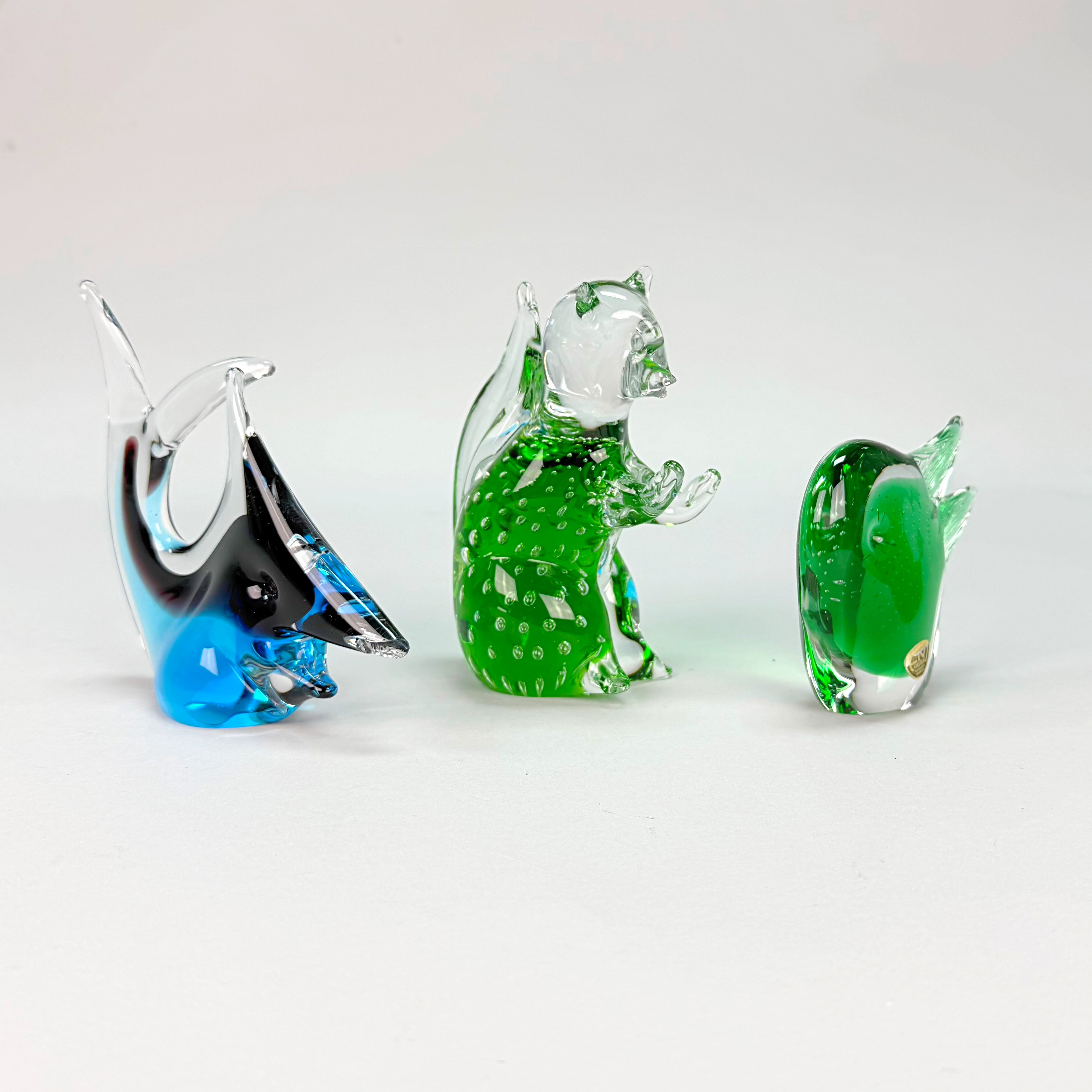 FIGURINER -3 st Glas, djur figuriner.
