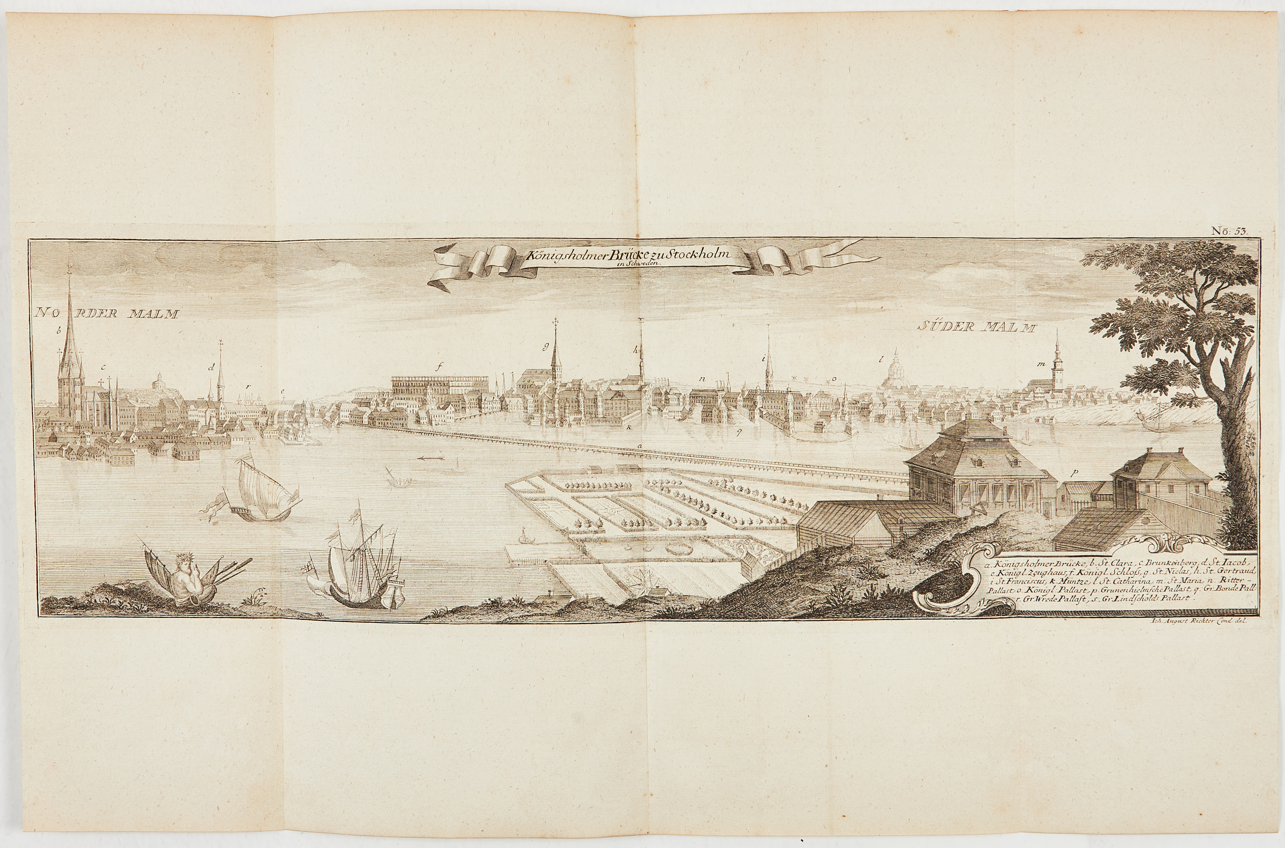 VY ÖVER STOCKHOLM AV RICHTER, C. 1750.