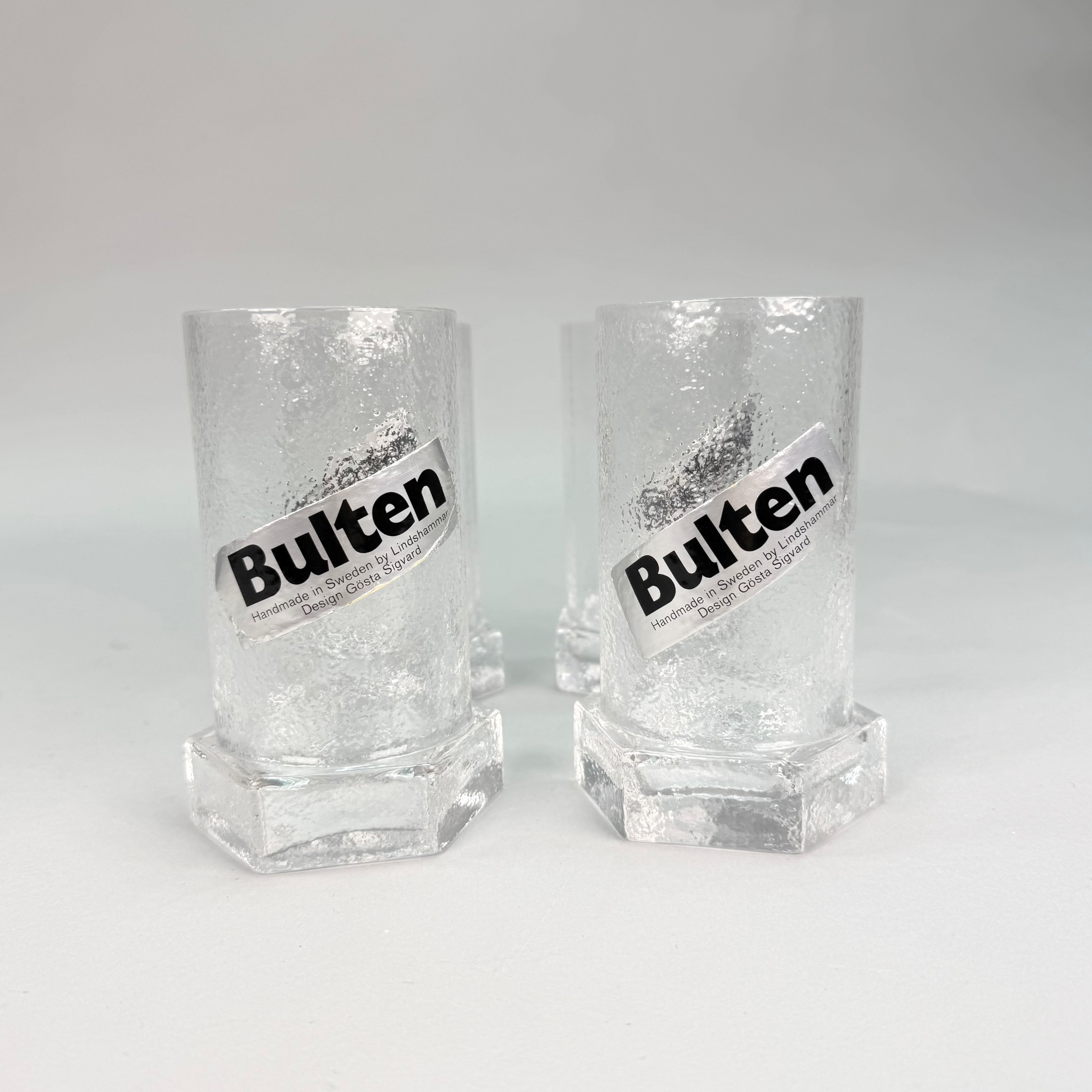 GÖSTA SIGVARD. Ölglas, 4 st. "Bulten",, Lindshammar.