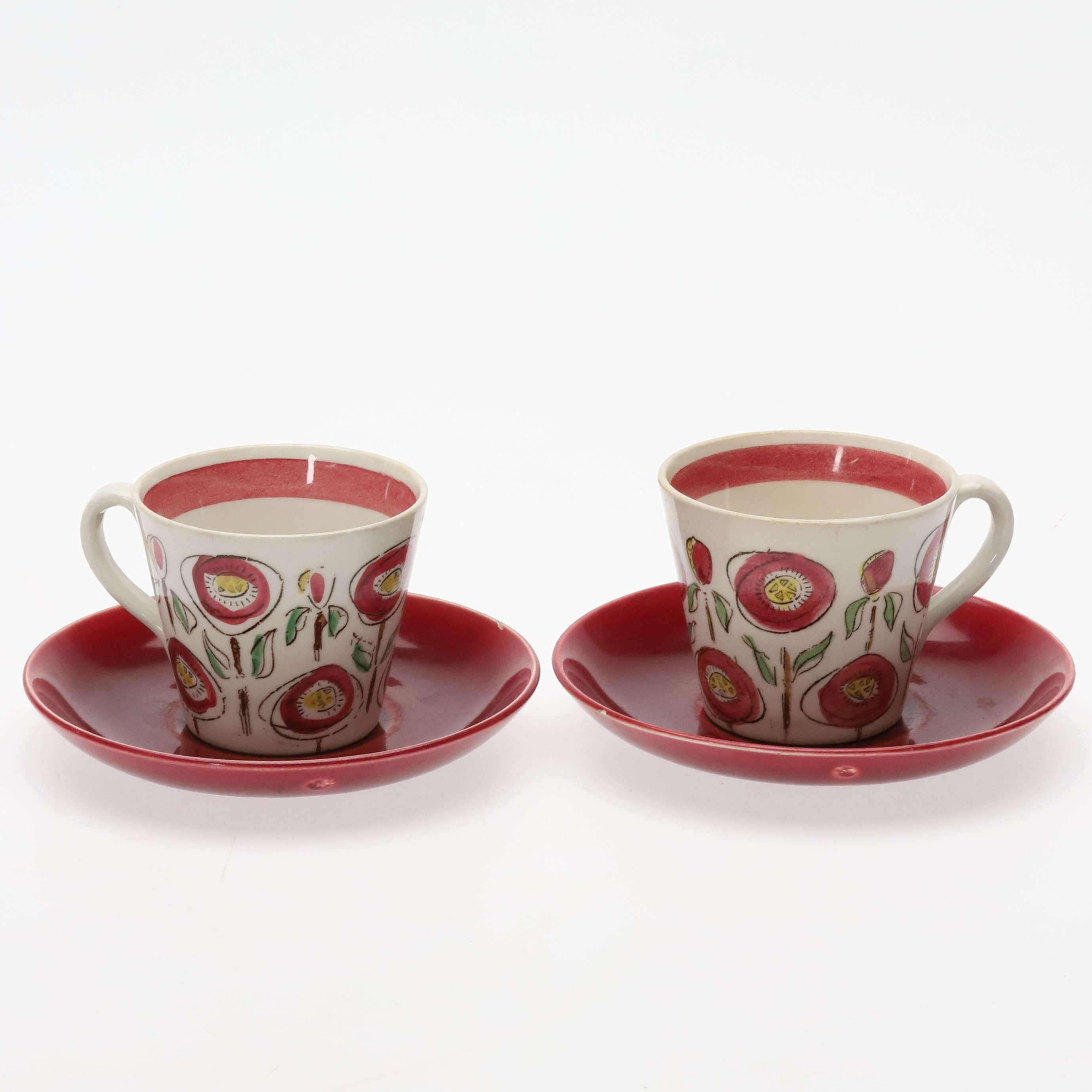 LILLEMOR MANNERHEIM. Koppar & fat, "Solros", Upsala Ekeby/Gefle.